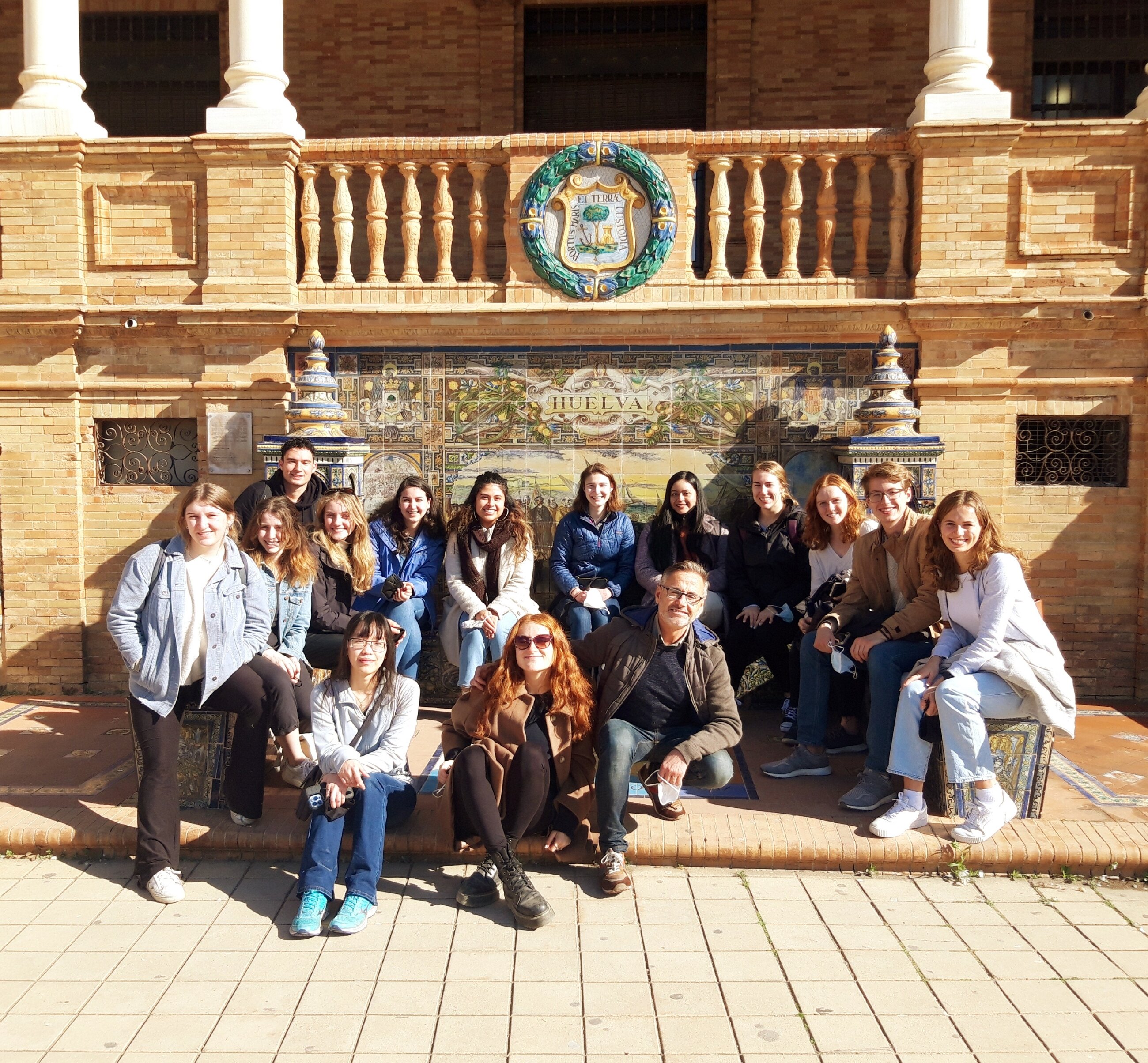 A class photo with our professor Angel!
