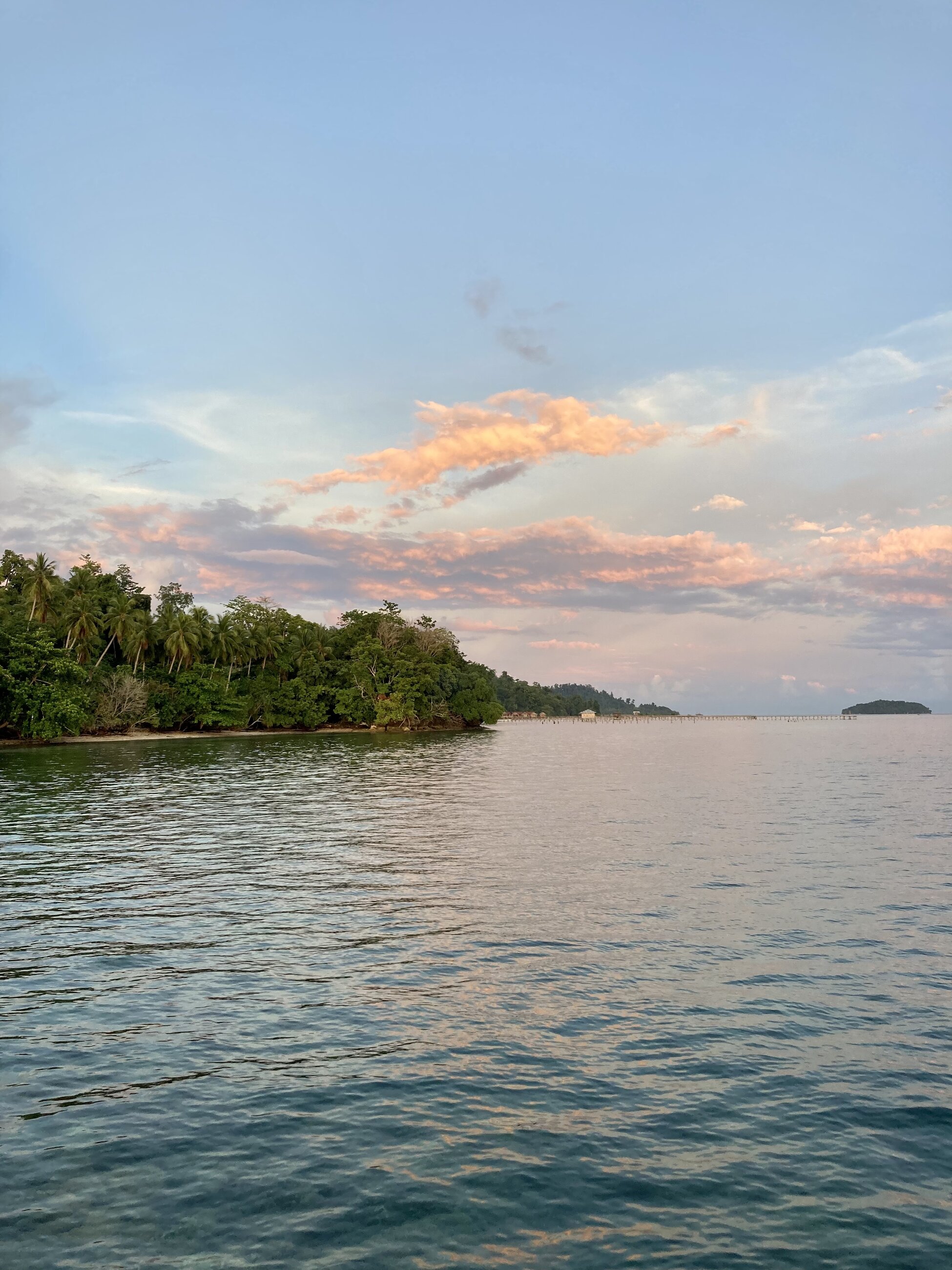 View from the jetty of Scuba Republic 