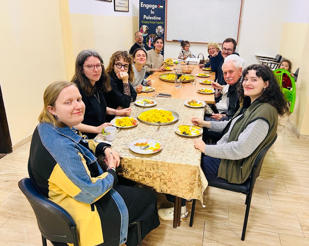 Palestinian traditional Maqluba dinner at the center