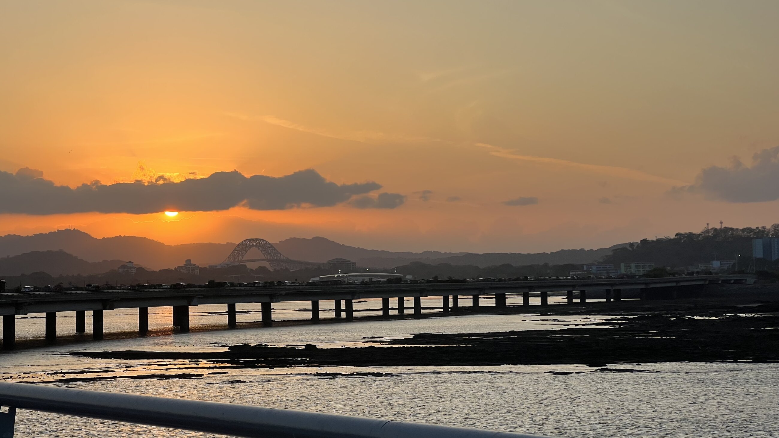 sunset view from bike ride