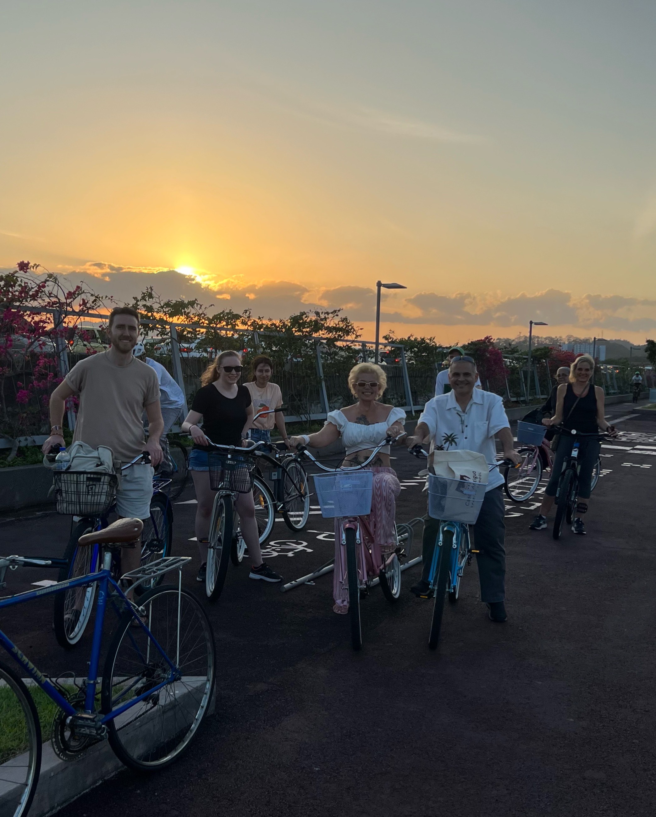 sunset bike ride