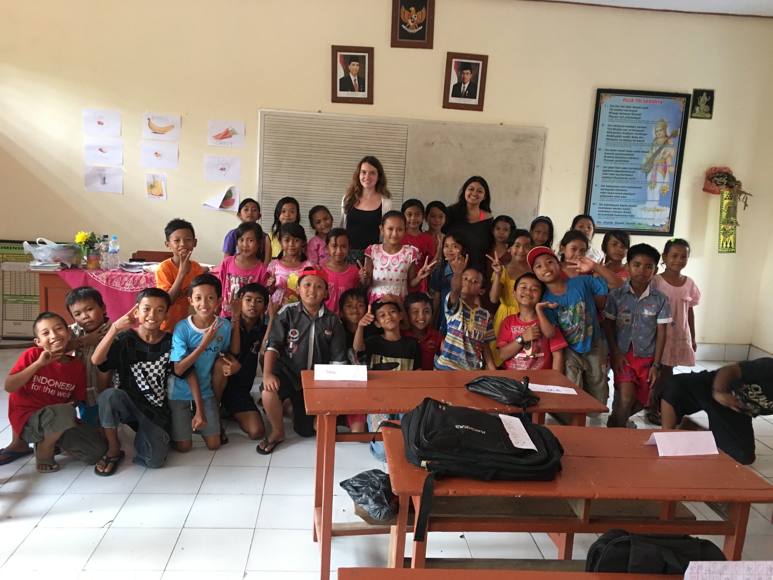 3rd grade class in Bali