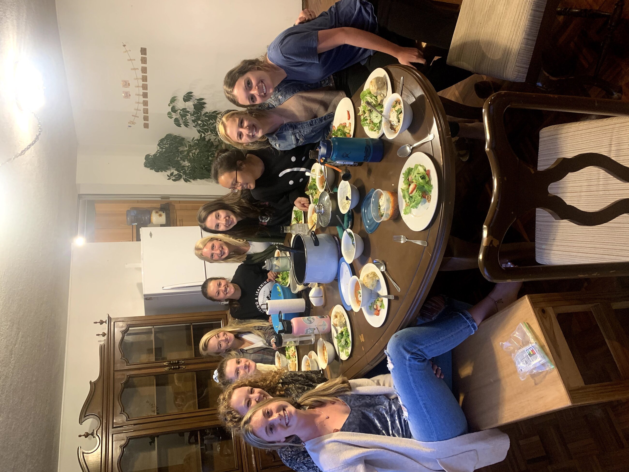 Once a week house dinners with the girls in my apartment!