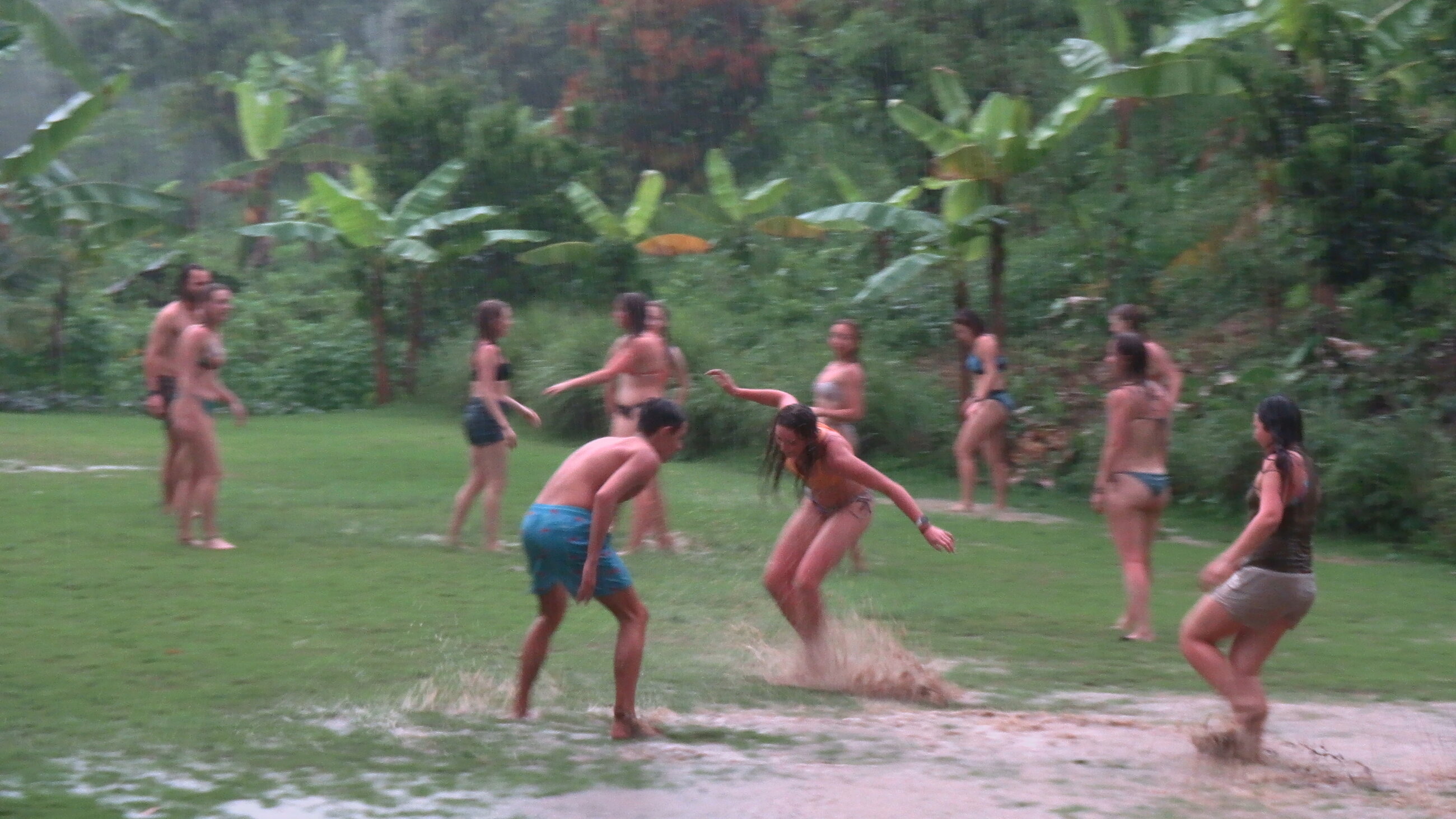 post work rain dance/wrestle