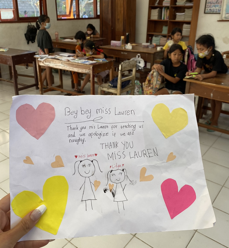 Sweet note from students