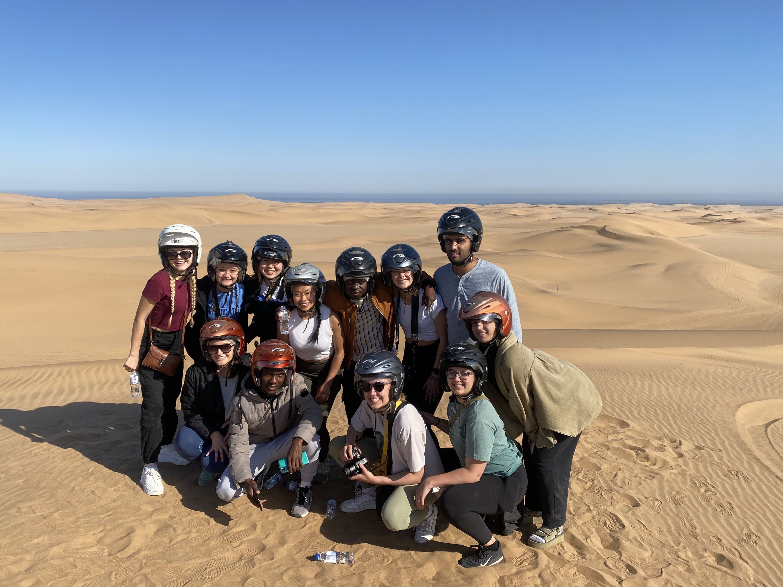 ATVing through the sand dunes of Namibia