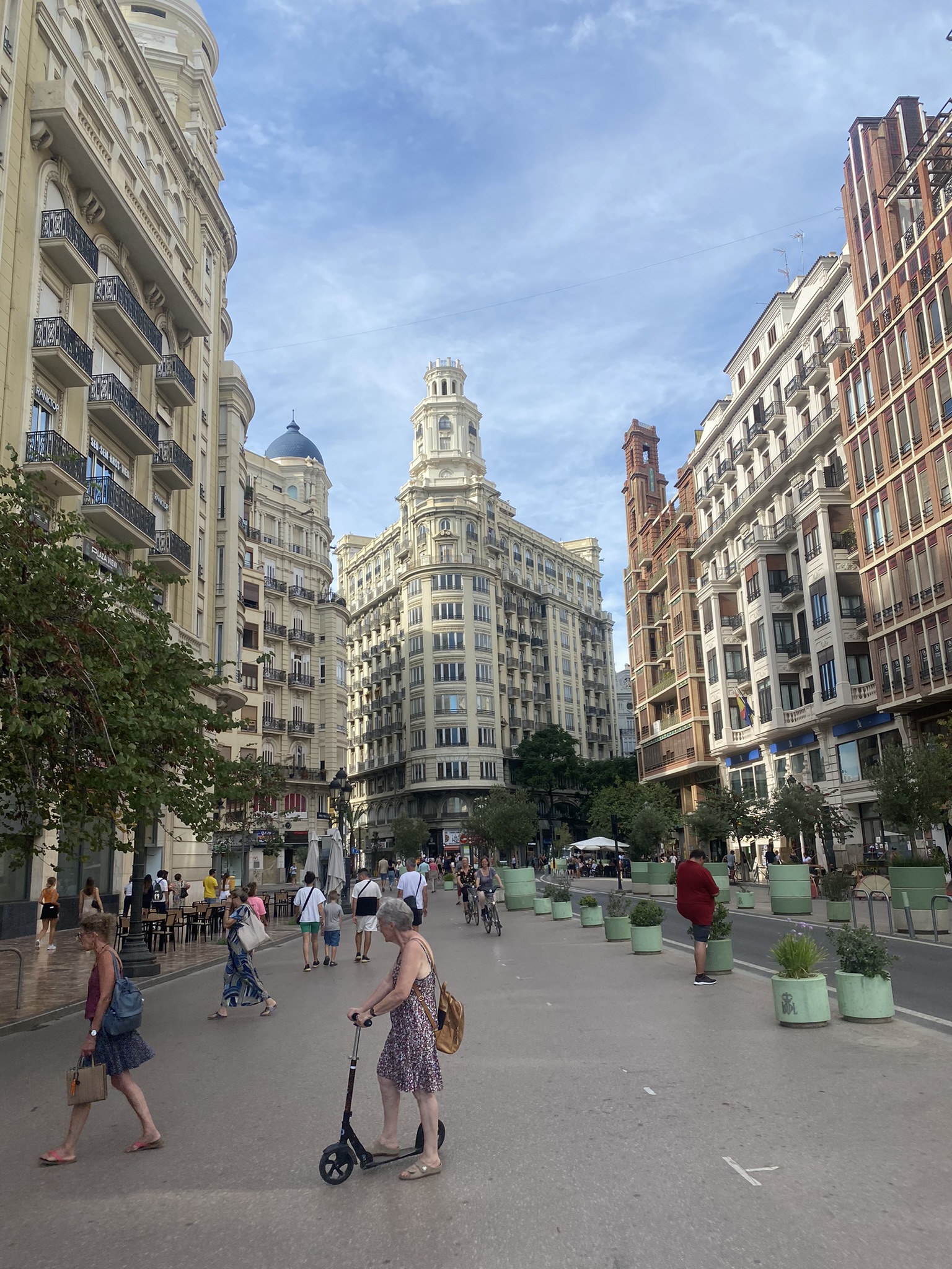 The beautiful city center of Valencia