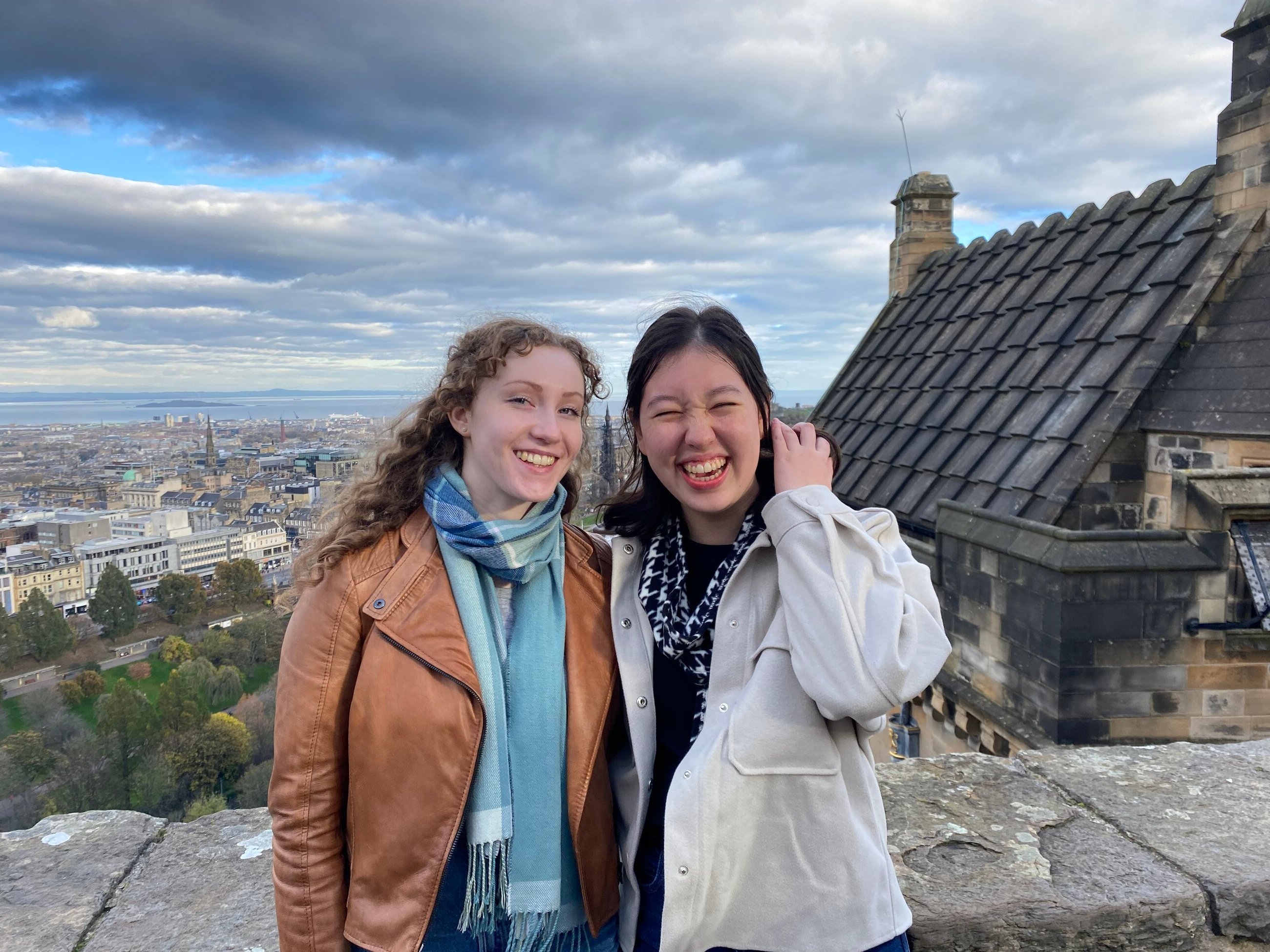 Me and other USAC student Ariana in Edinburgh, Scotland