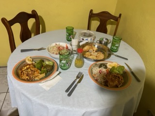 Dinner by host family!