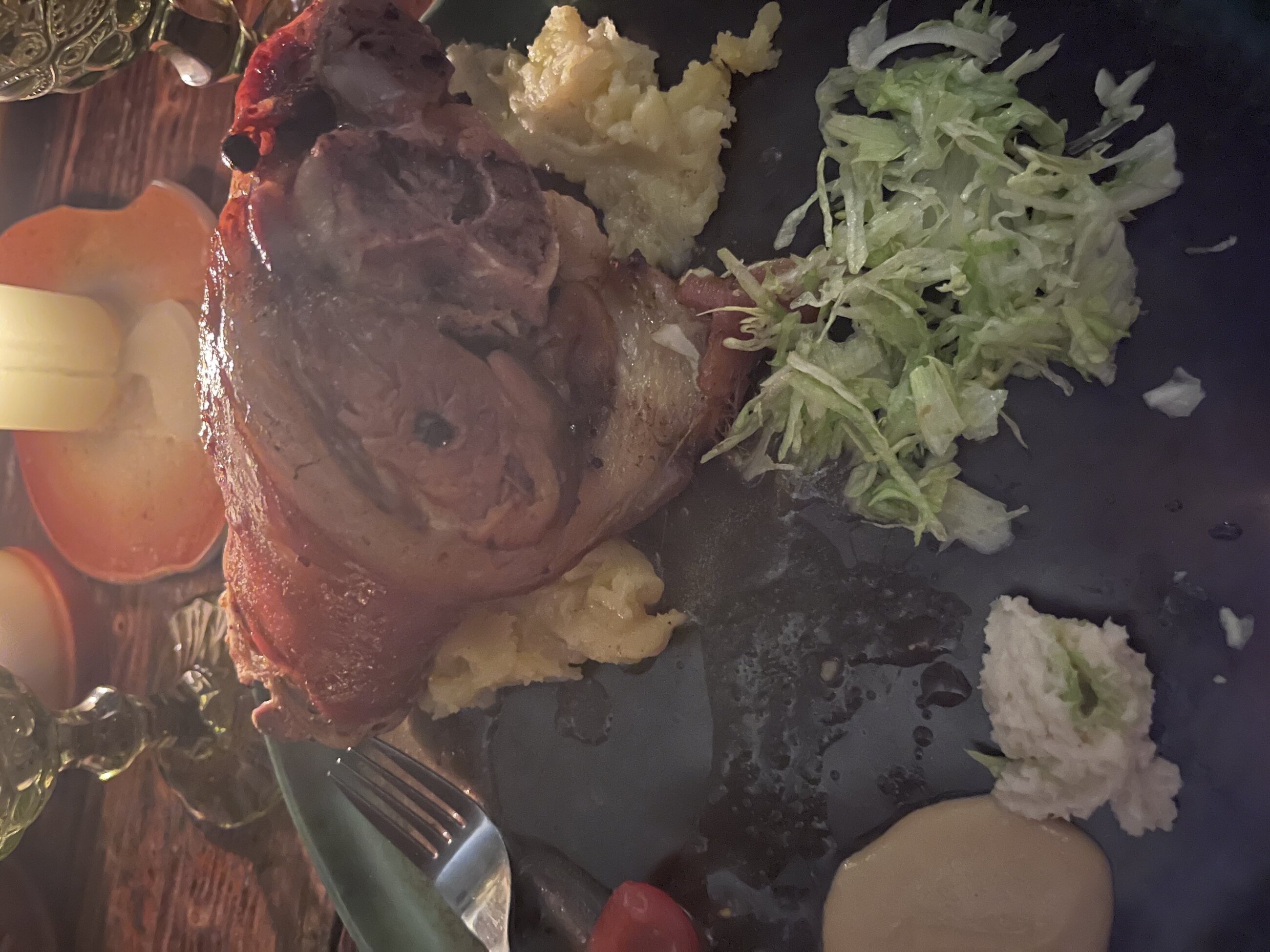 A traditional Czech meal - pork knuckle
