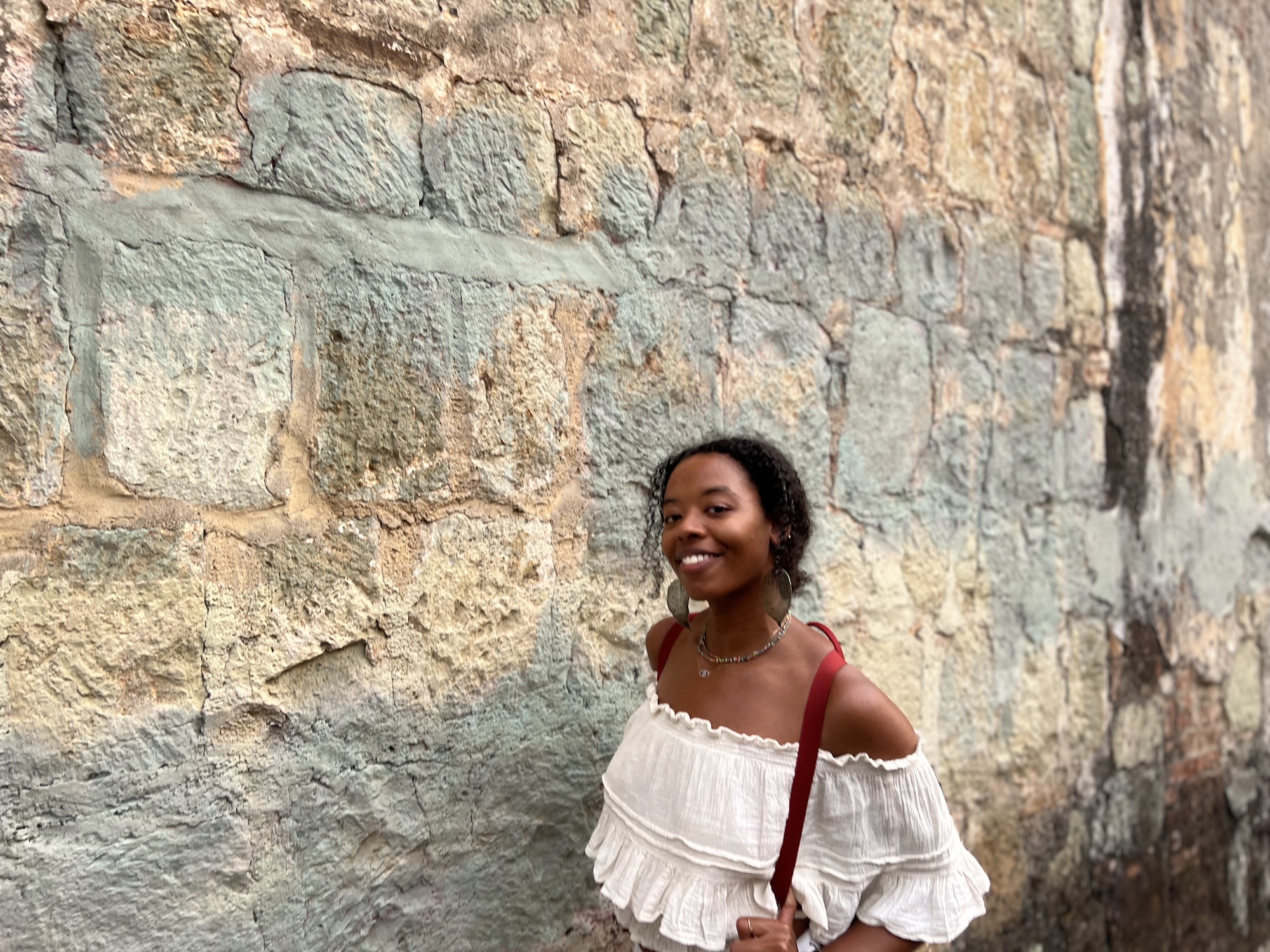 Next to the Cathedral in Oaxaca City one day after walking around the entire city.