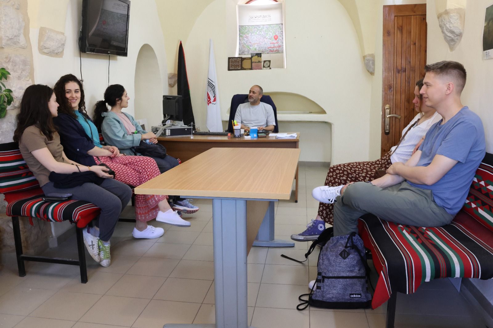 Visting the Tourist Center in the old city of Hebron