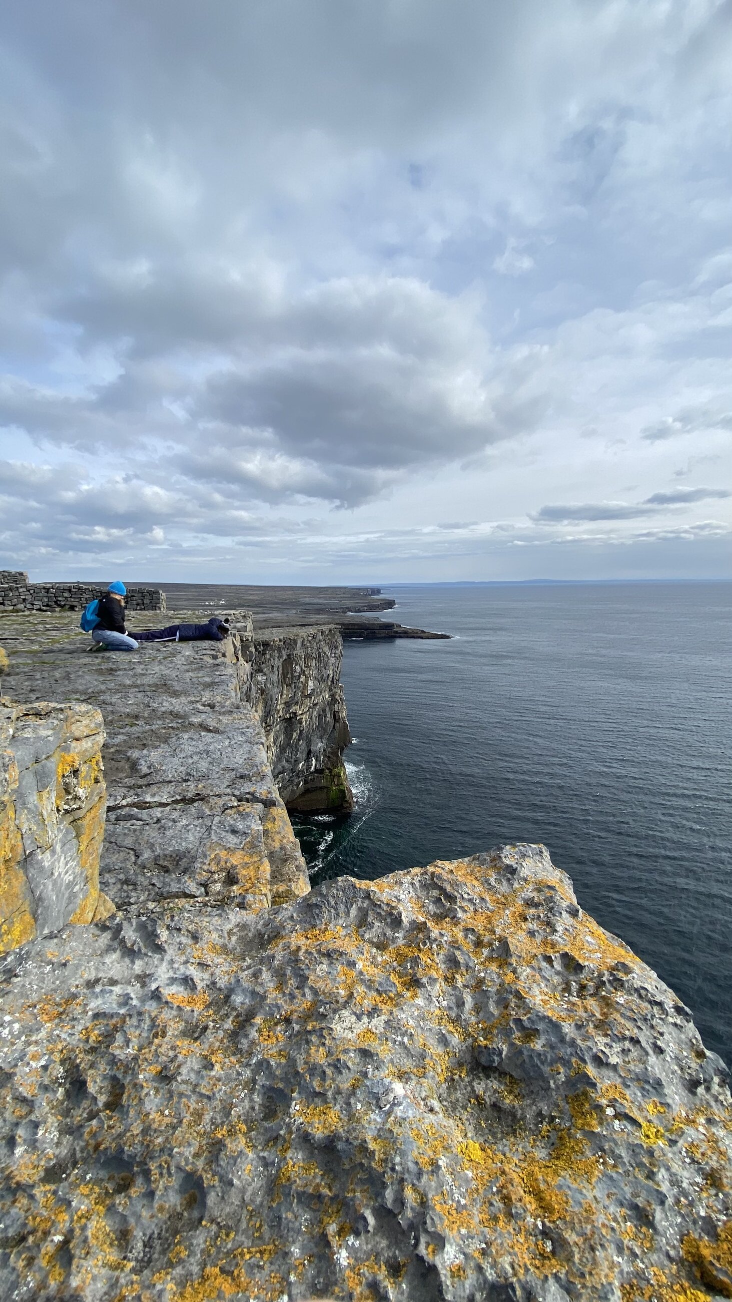 Looking over the cliffs on the Aran Islands!