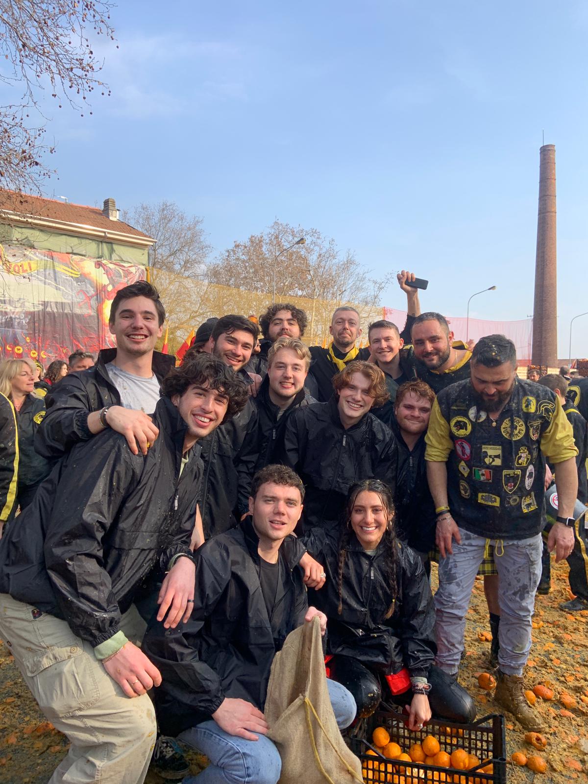 Orange Throwing Festival in Ivrea (small town outside Torino) that occurs every spring for carnival.