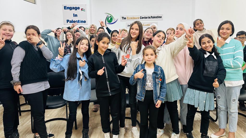 Teaching students in the English Club