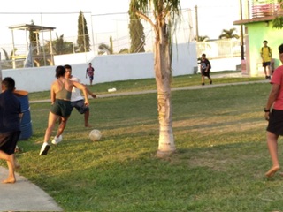soccer with the local kids