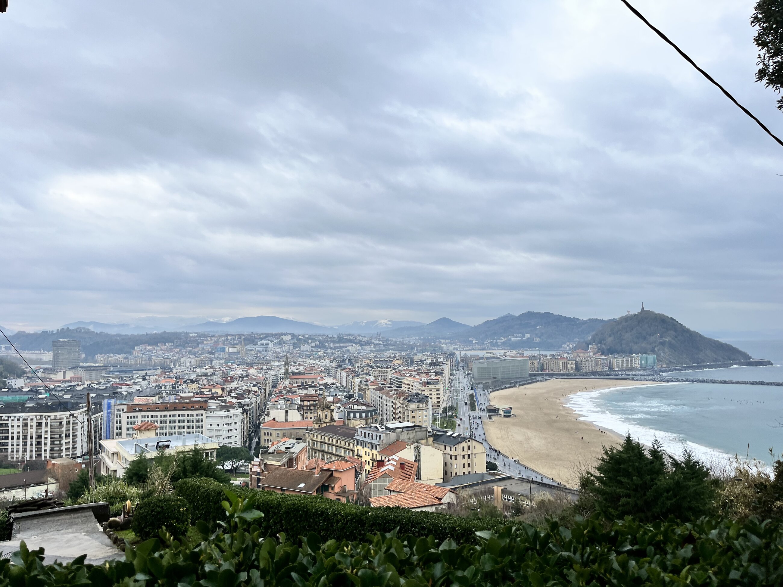 Beautiful outlook of San Sebastián on a nearby hike