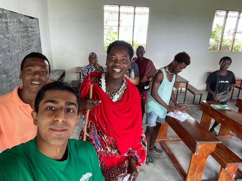 With students in the classroom