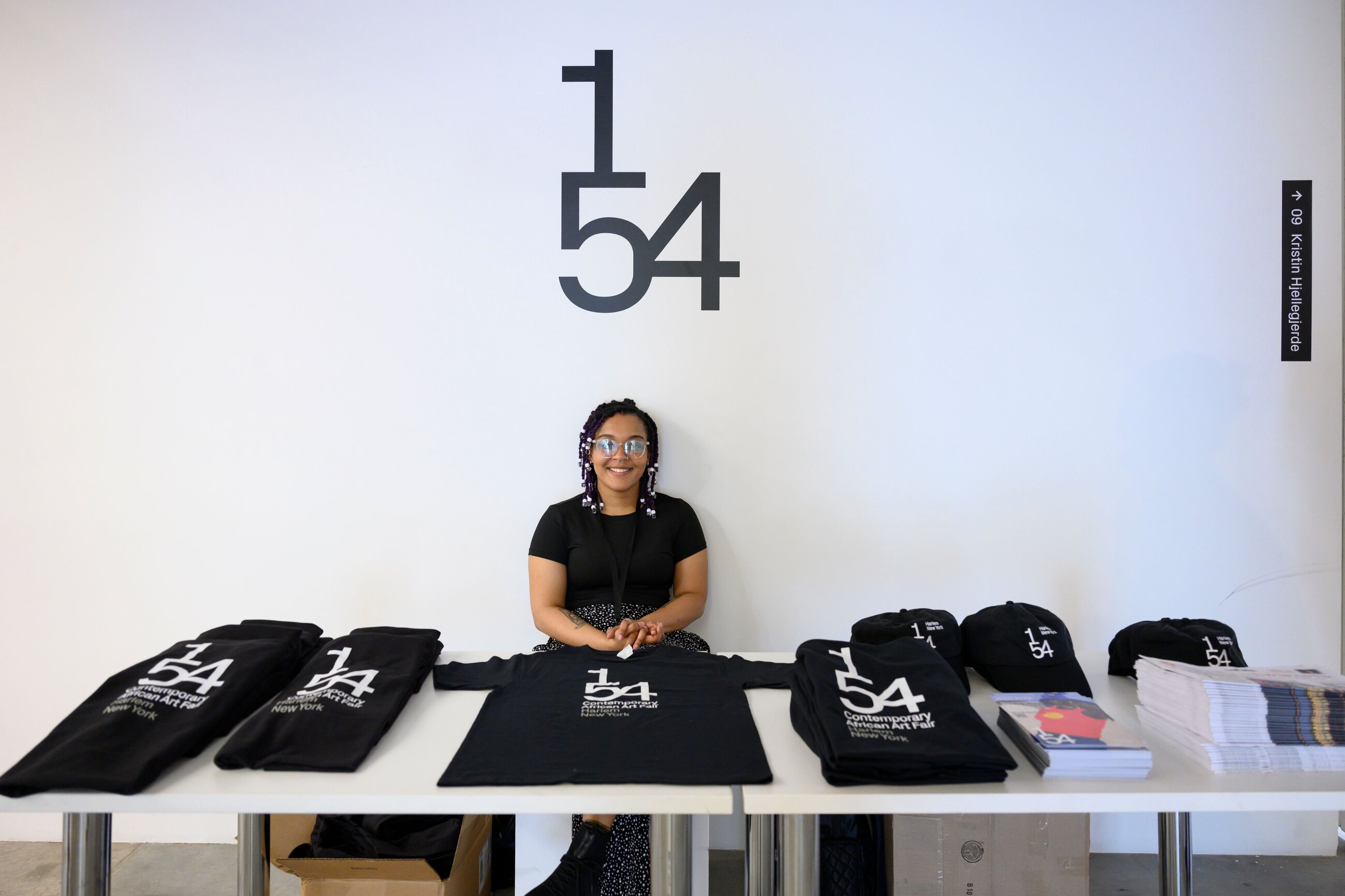 A photo of me, taken by Casey Kelbaugh during my internship with 1-54 Contemporary Art Fair.