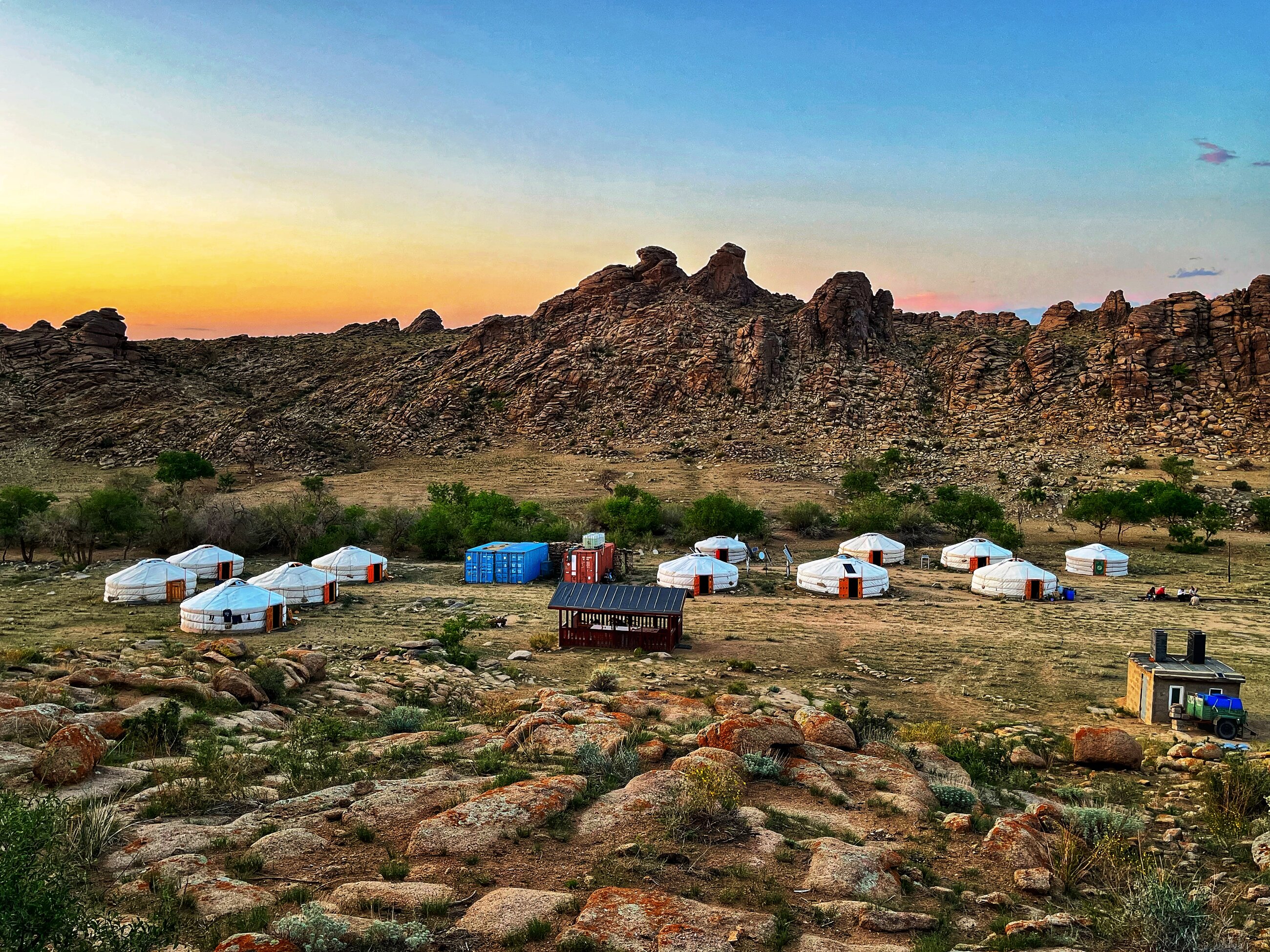 our camp at ikh nart nature reserve