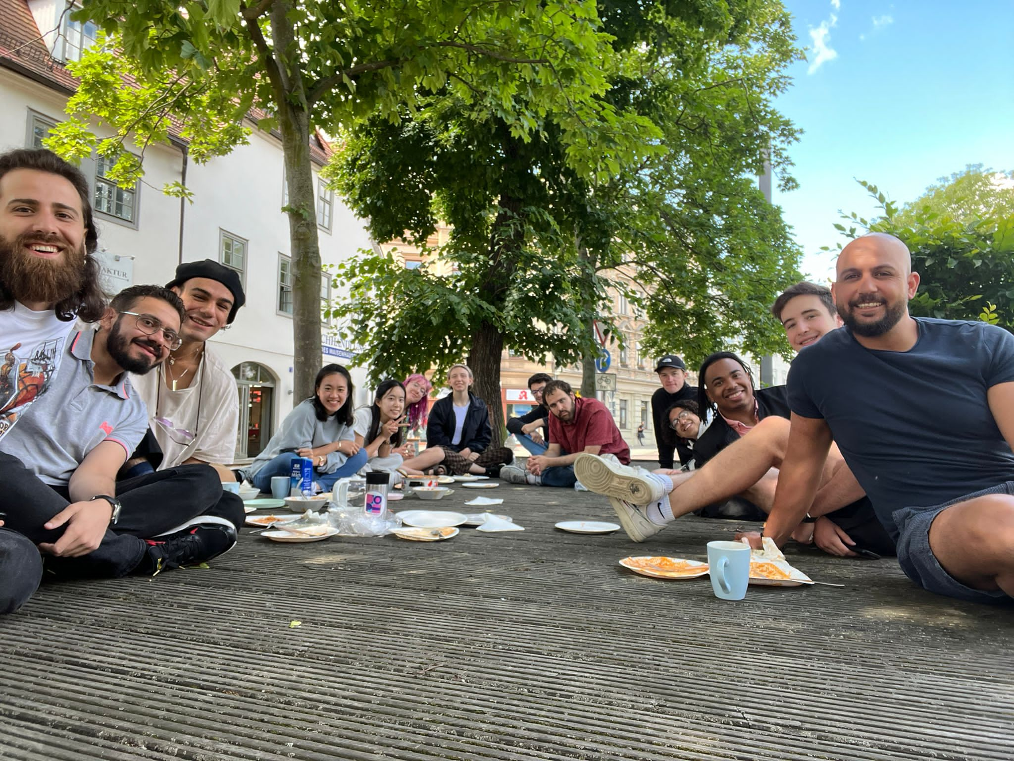 Brunch outside the Centre 