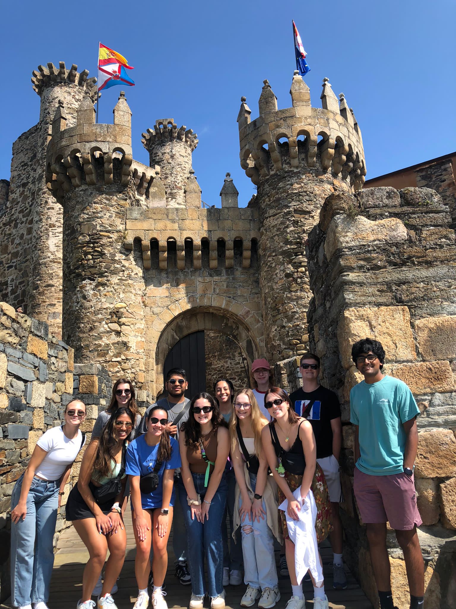 Exploring the castle in Ponferrada