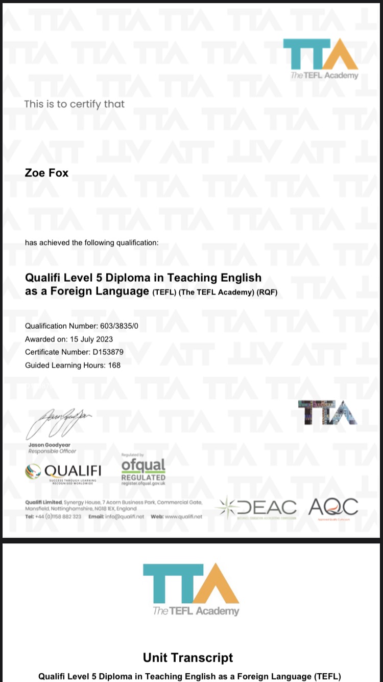 Example Certificate