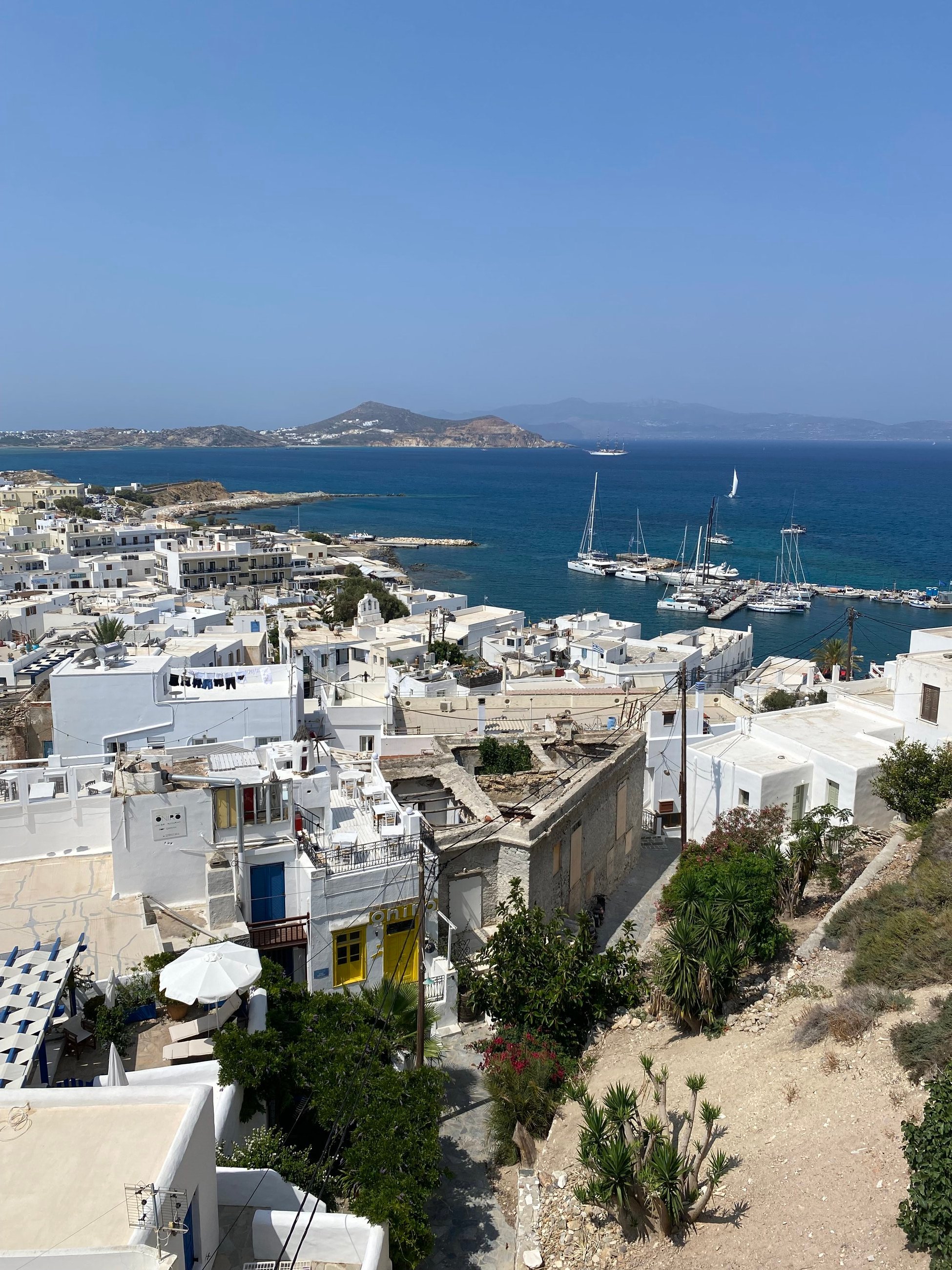 Naxos view from a rooftop