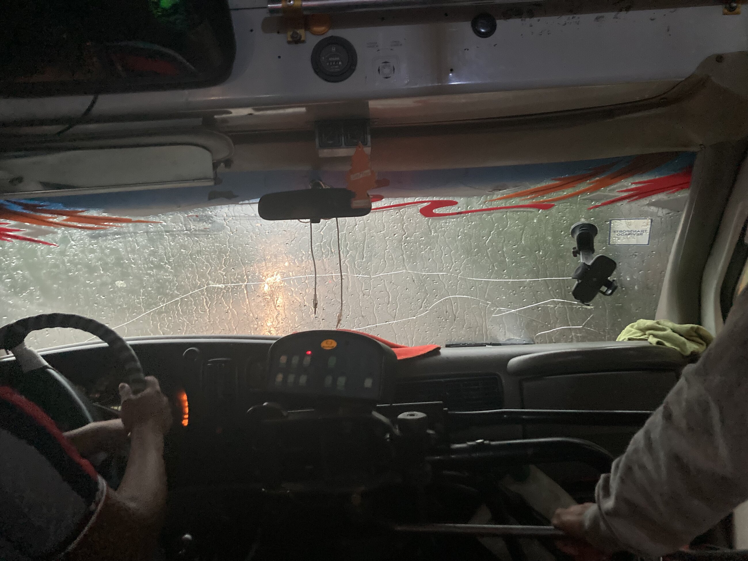 Rainy Day on The Chicken Bus