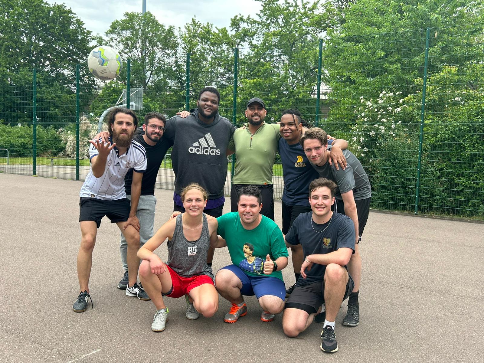 Football with the EC team