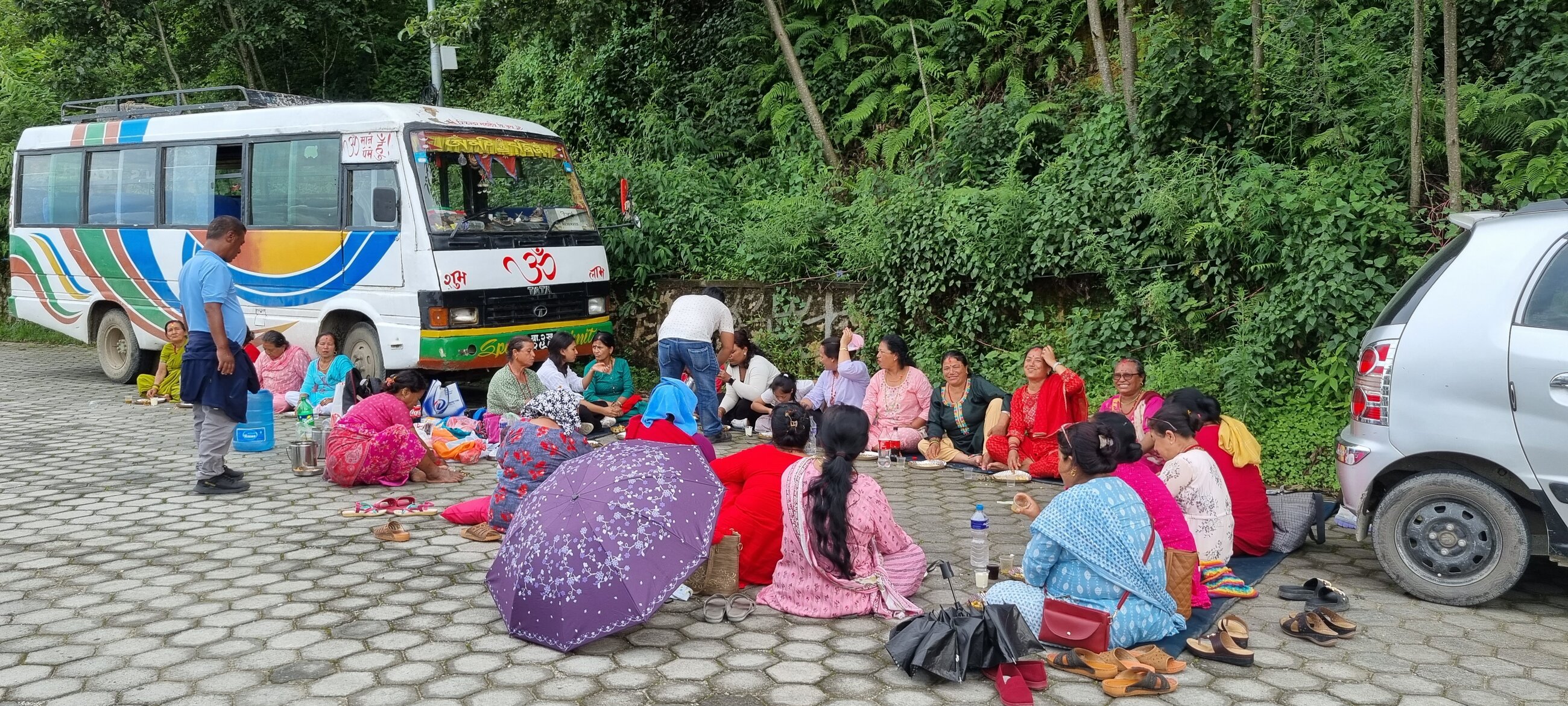 Picnic on our school tour