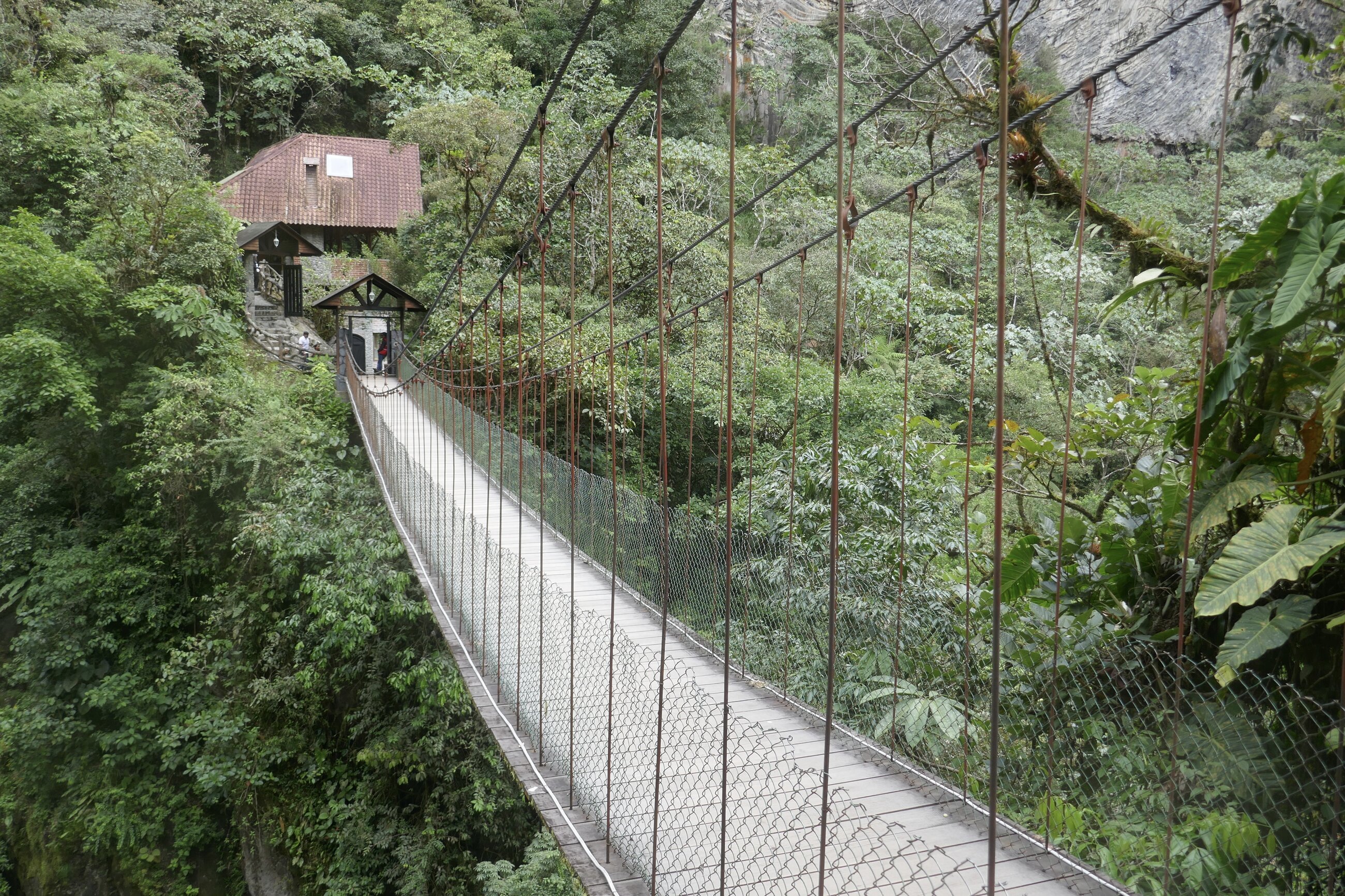 Pailón del Diablo Bridge in Banõs