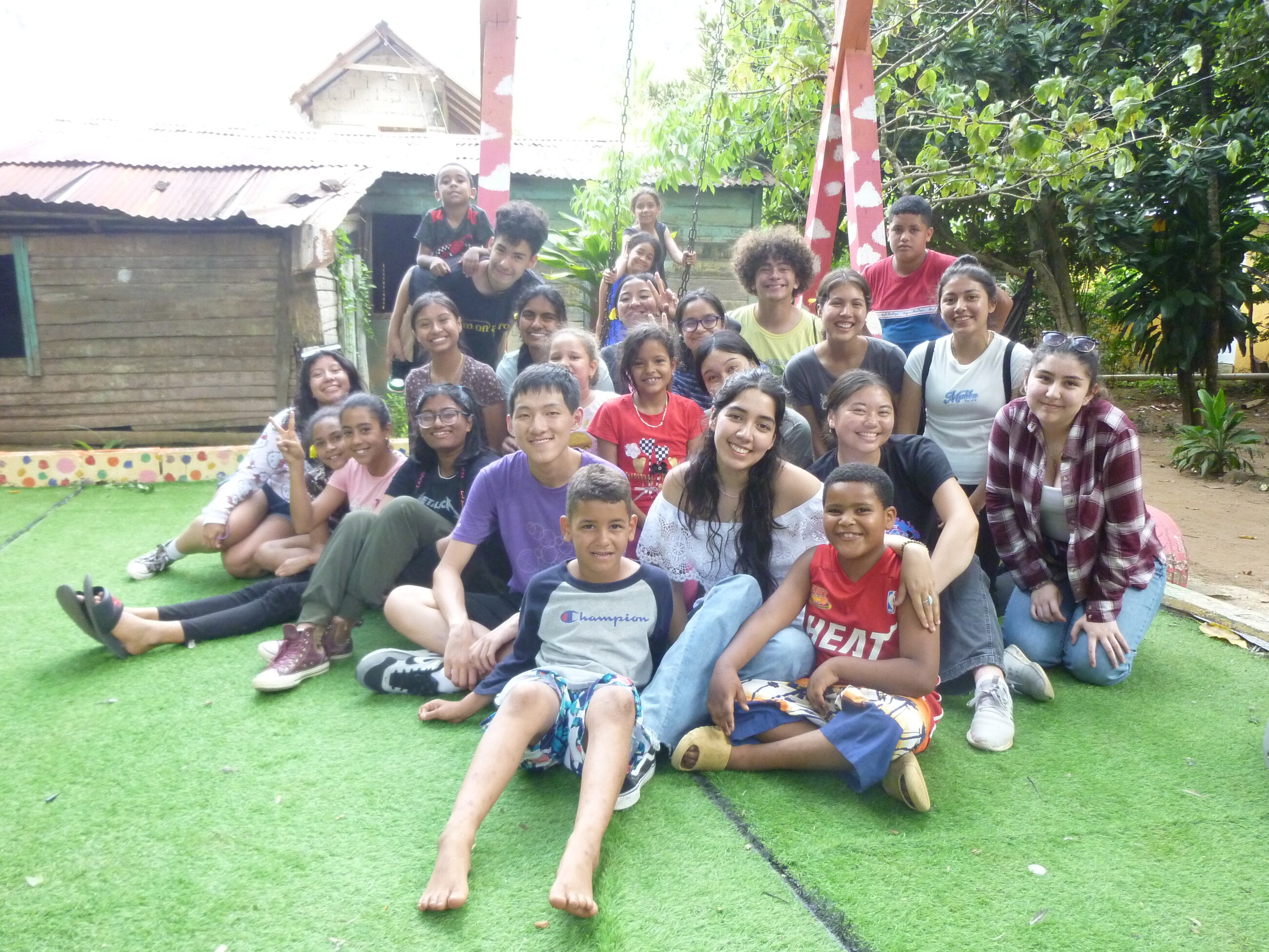 Bonding with the community children!