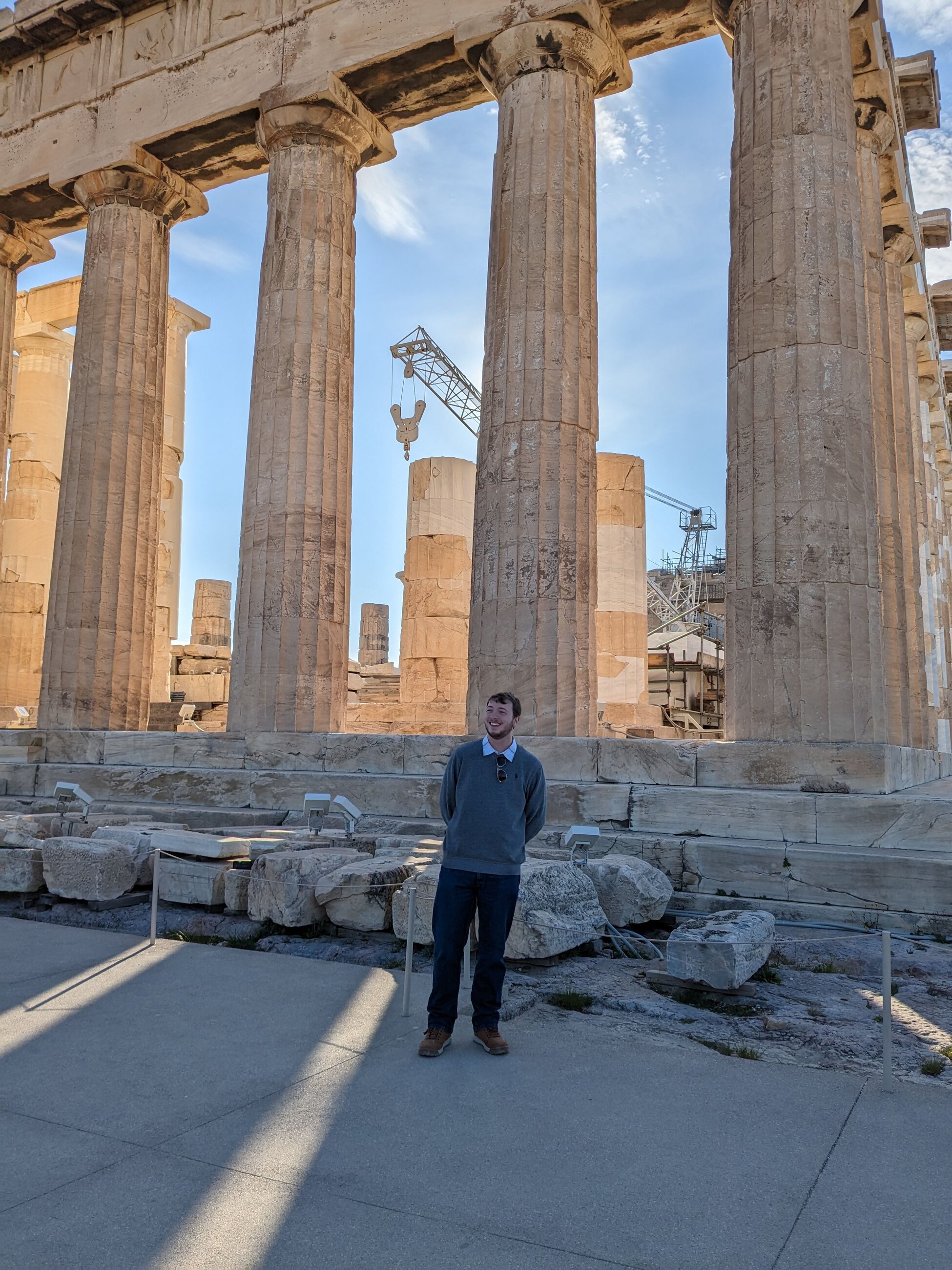 A picture of me in front of the Parthenon 