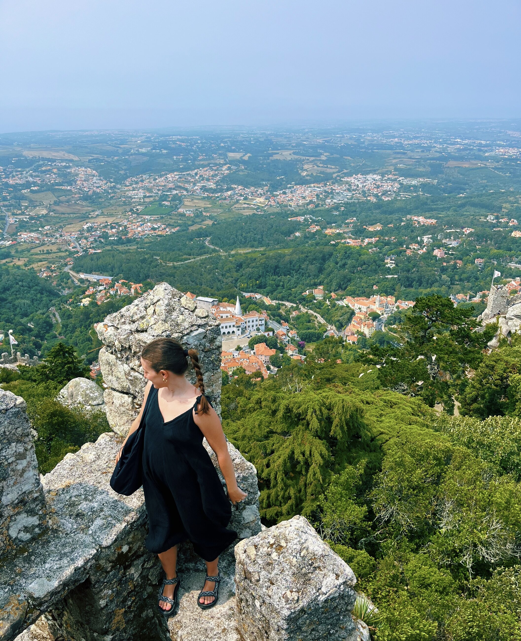 Views from the Moorish Castle (Castelo dos Mouros) in Sintra, Portugal.