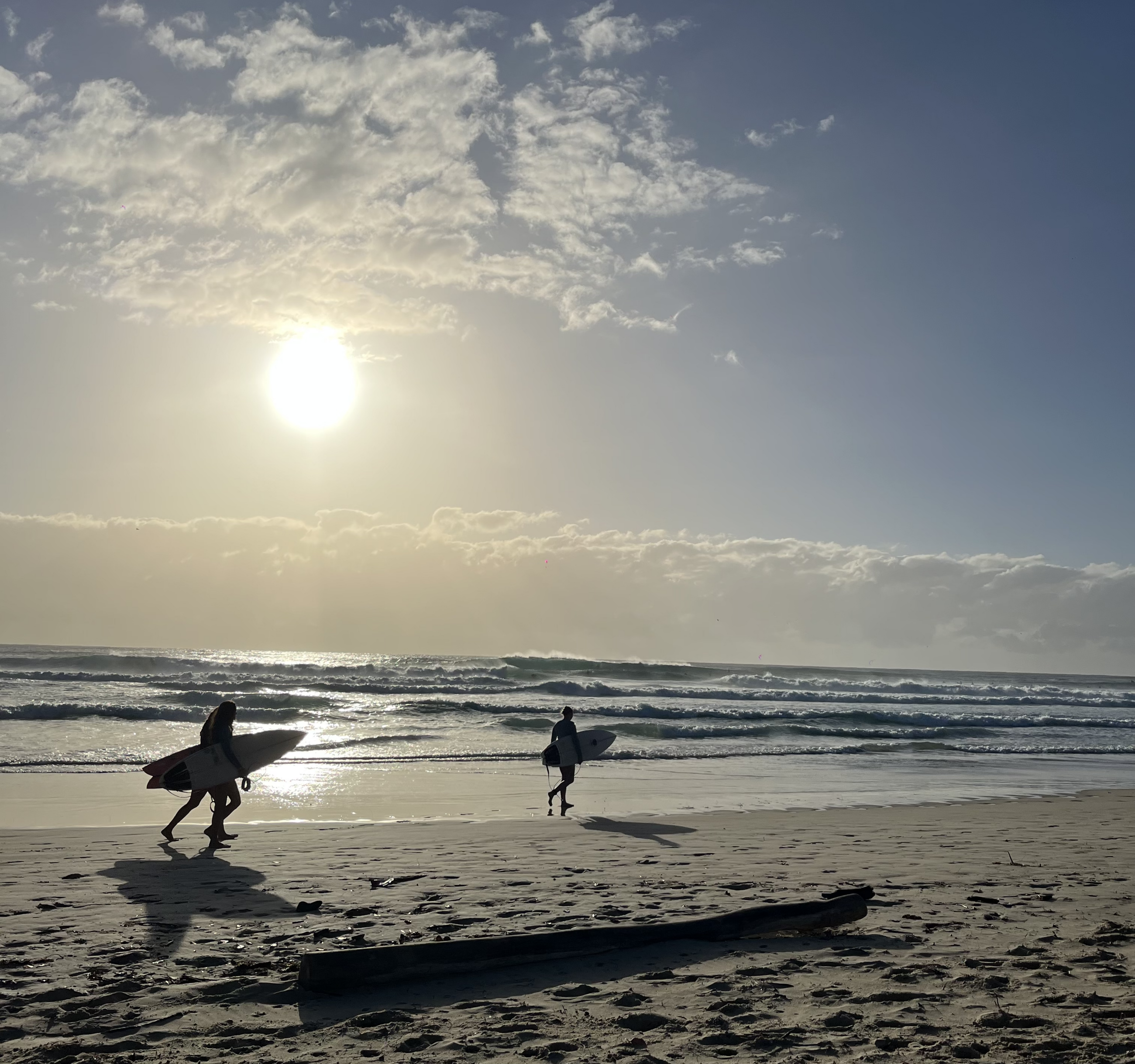 Surfers at Duranbah Beach
