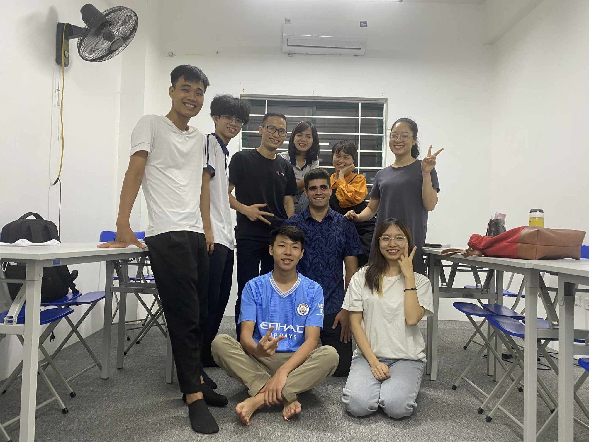 With students from my intermediate class!