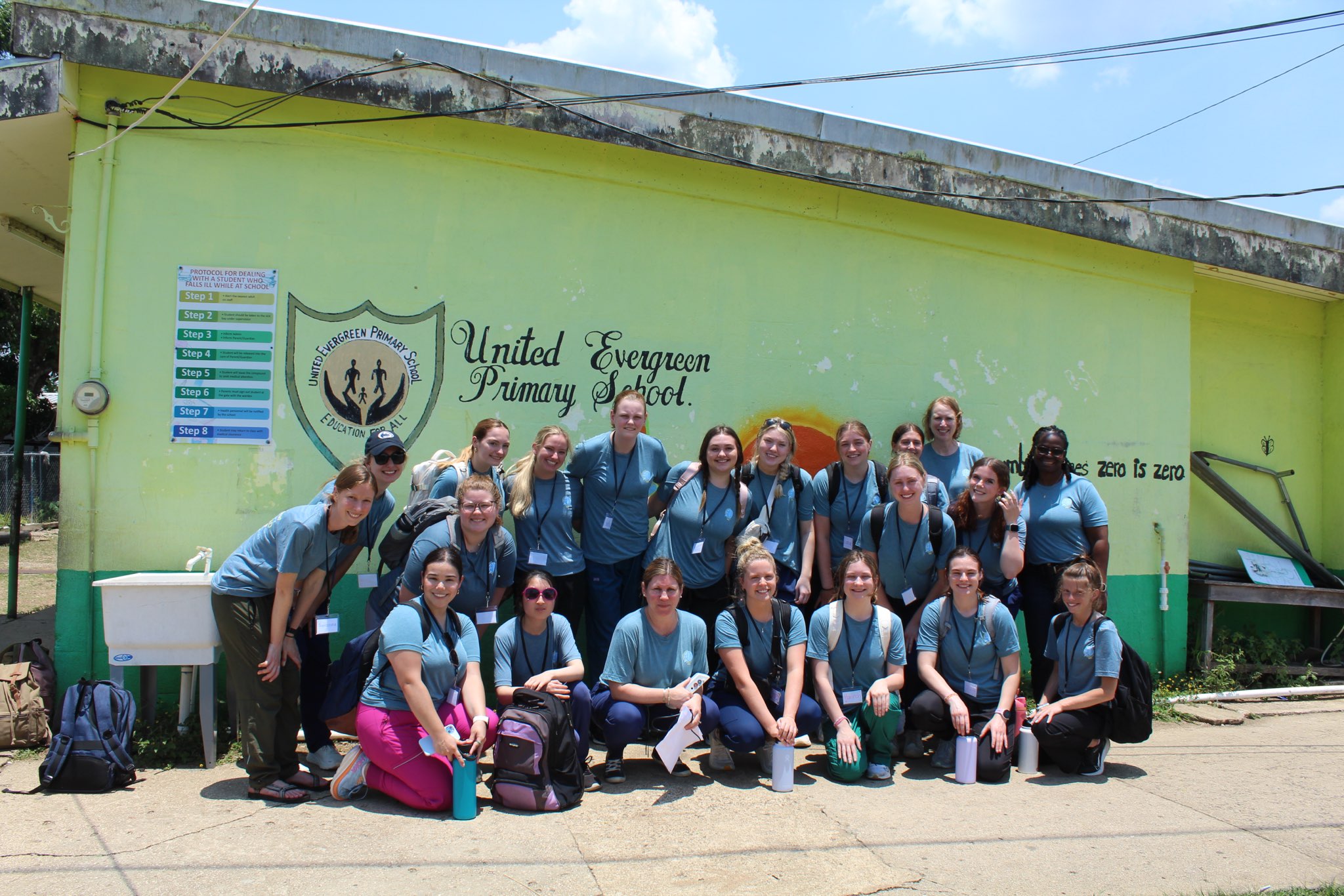 Penn State group at Belize School