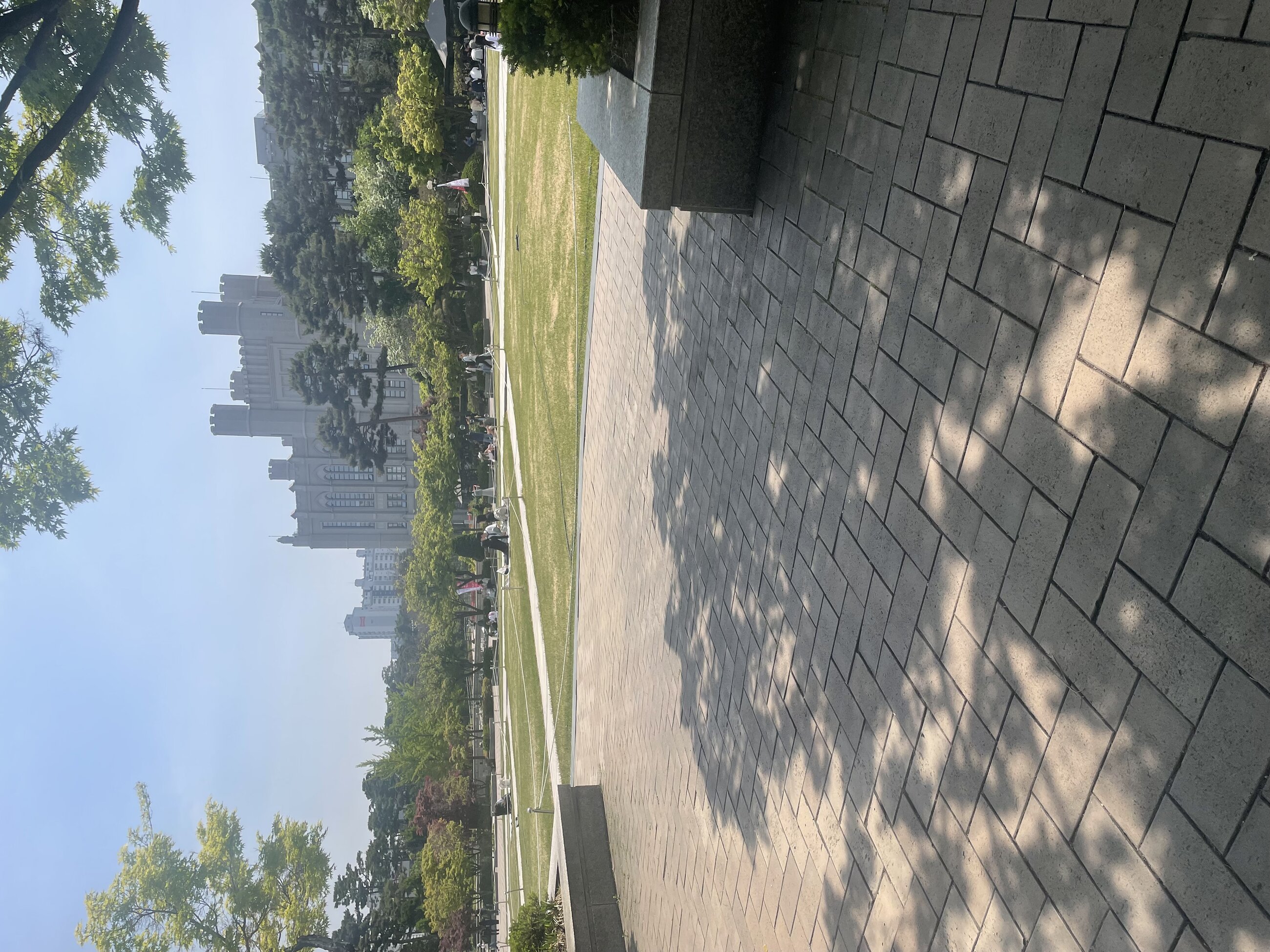 Picture of the main square on a warm day in May