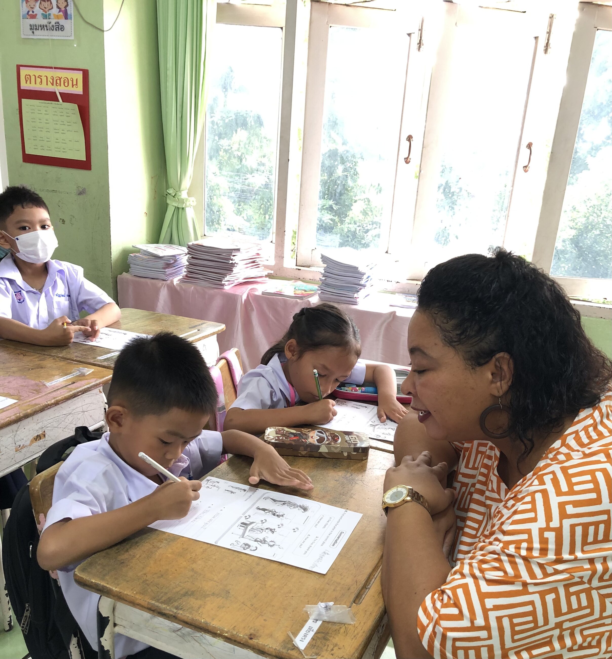 Helping my grade 1 students