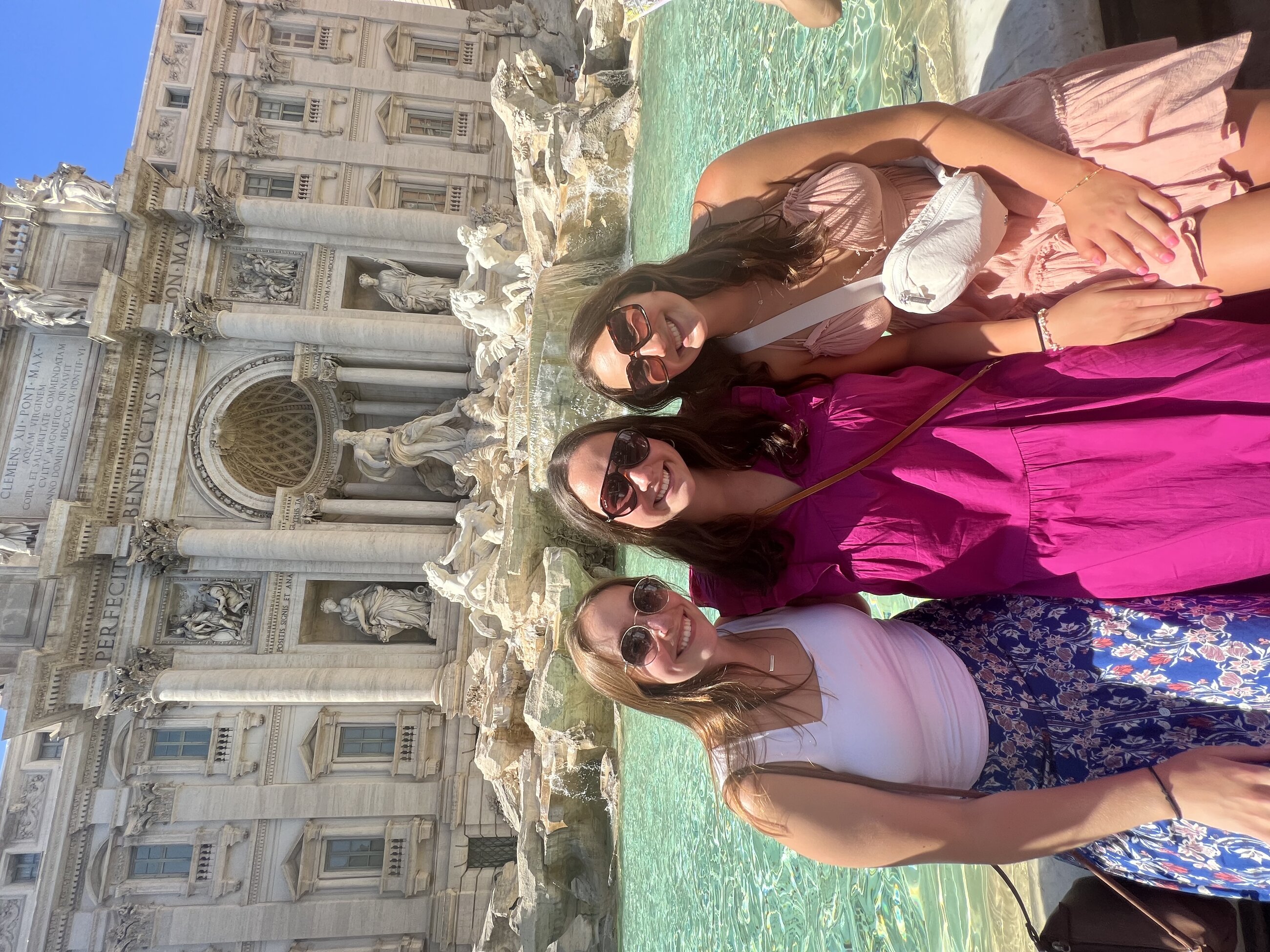 Me and my friends at the Trevi Fountain while we're visiting Rome for the weekend!