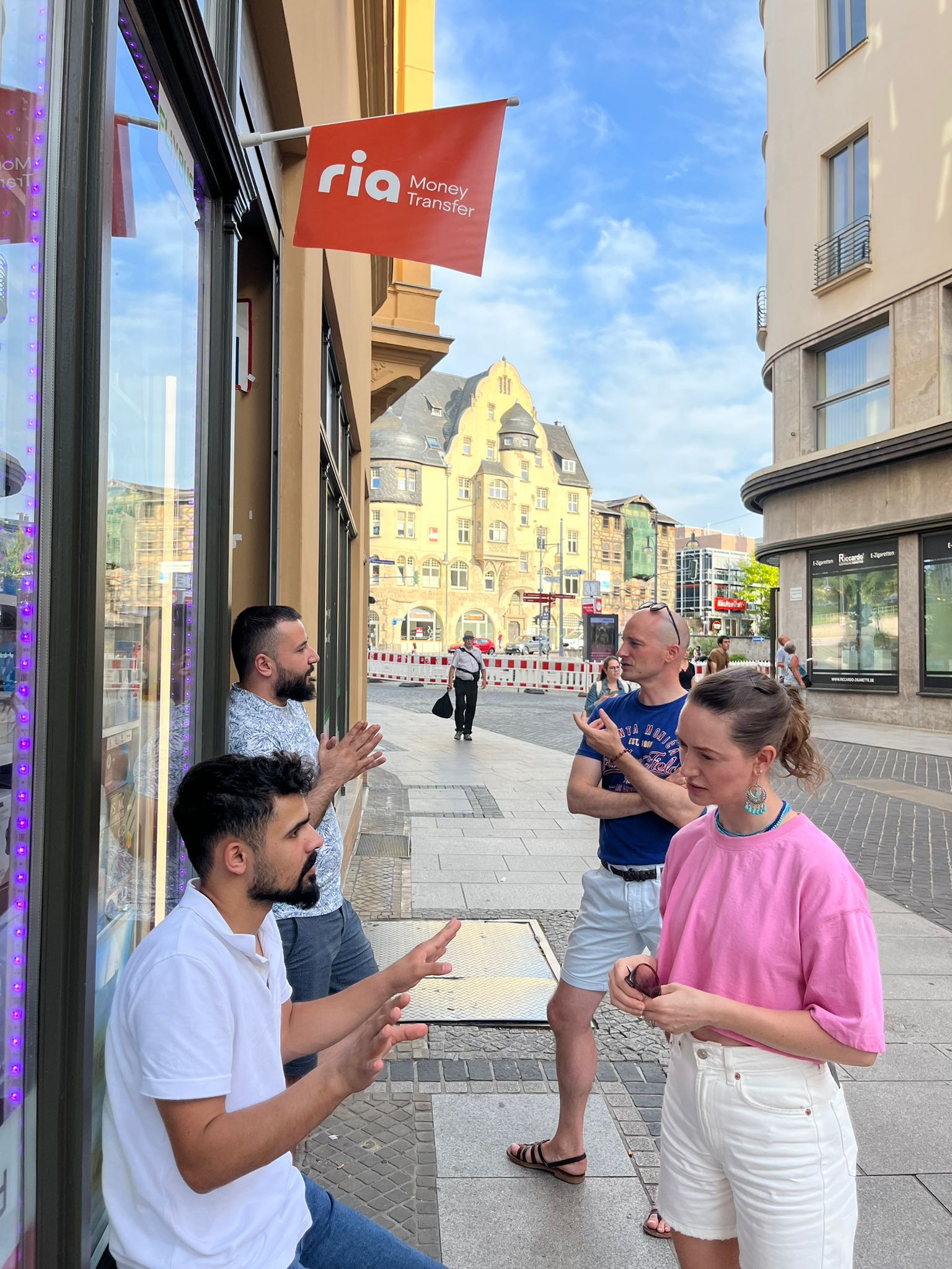 Meeting people in Halle 