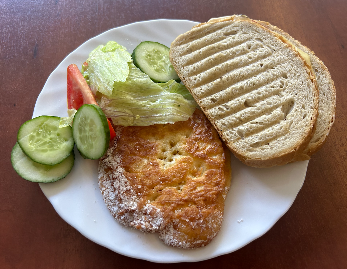 Food at one of the camps