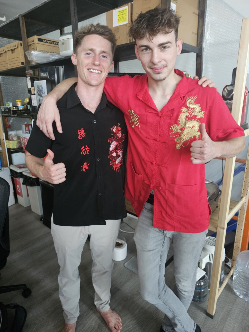 with another intern colleague