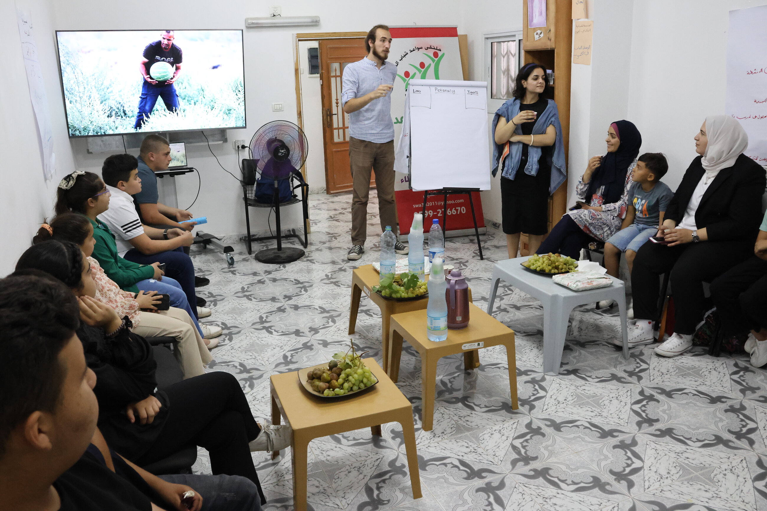 My summer English class teaching beginners in the nearby village Dura