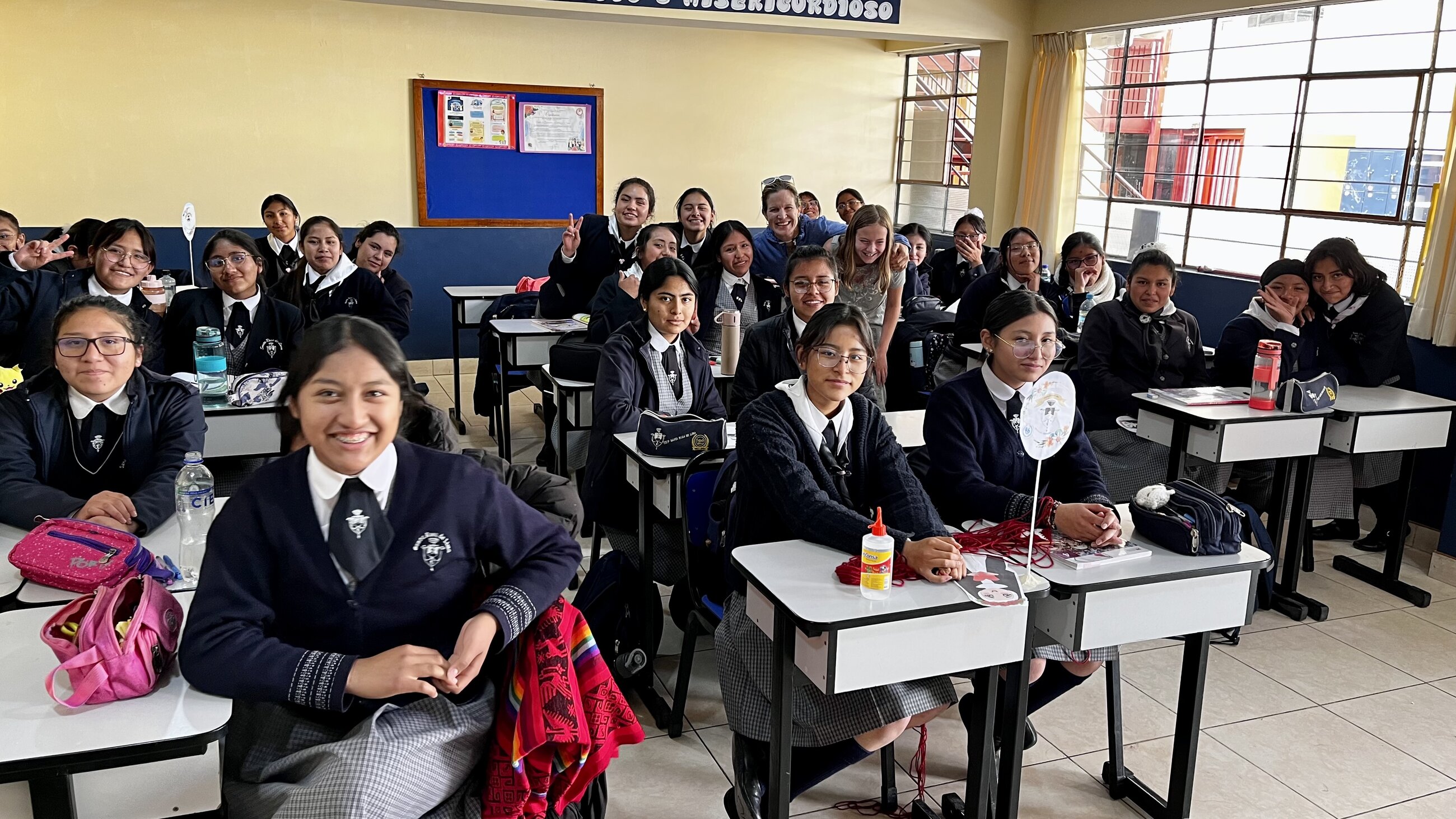 English class that Ben got to talk to so they could practice their English