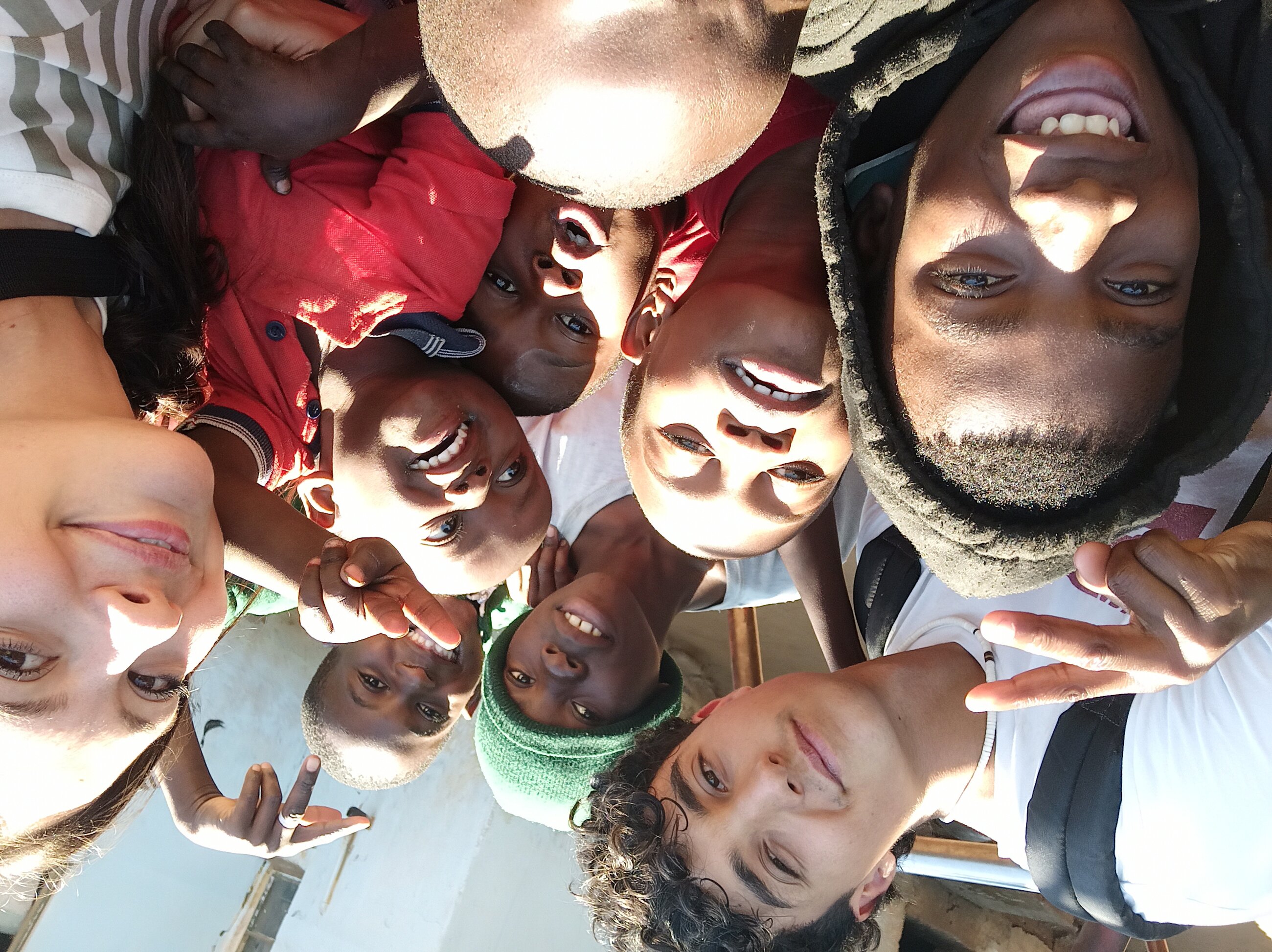 Photos with some kids at the Elicesy pre- and primary school, Livingstone, Zambia