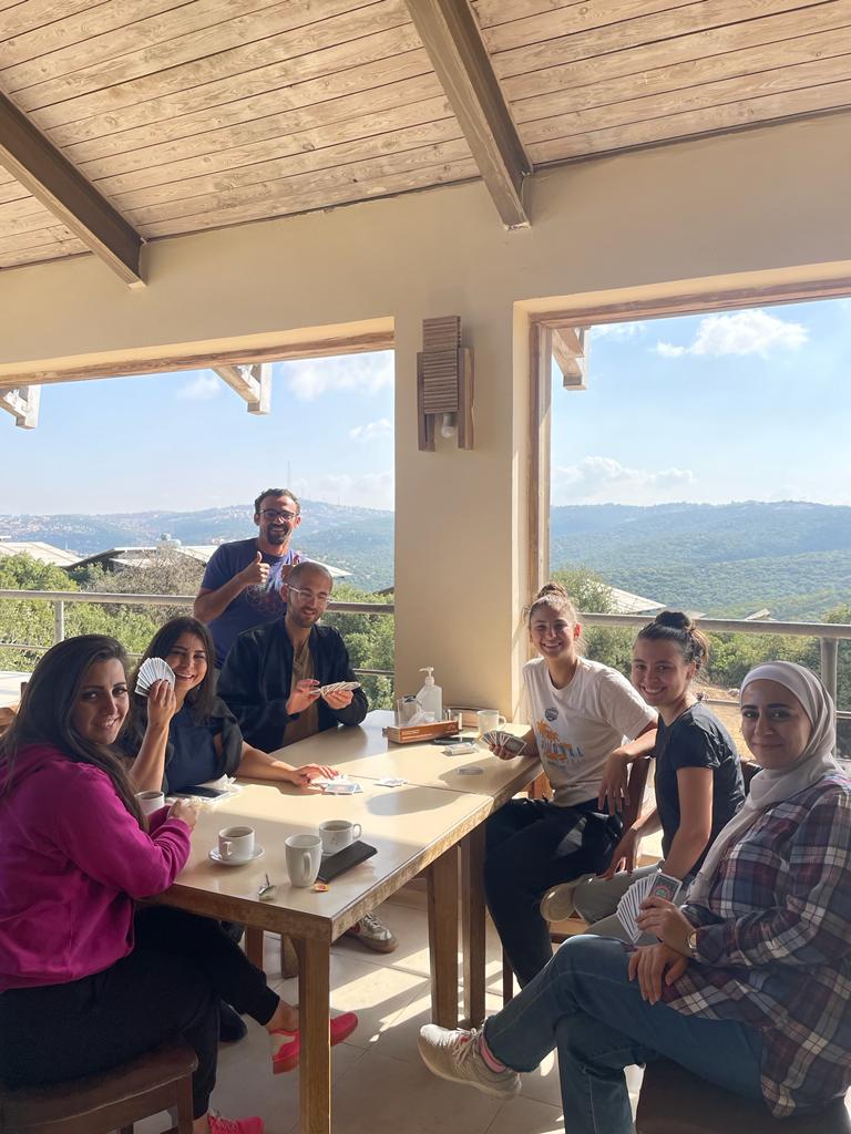 Game of cards with the professors in Ajloun 
