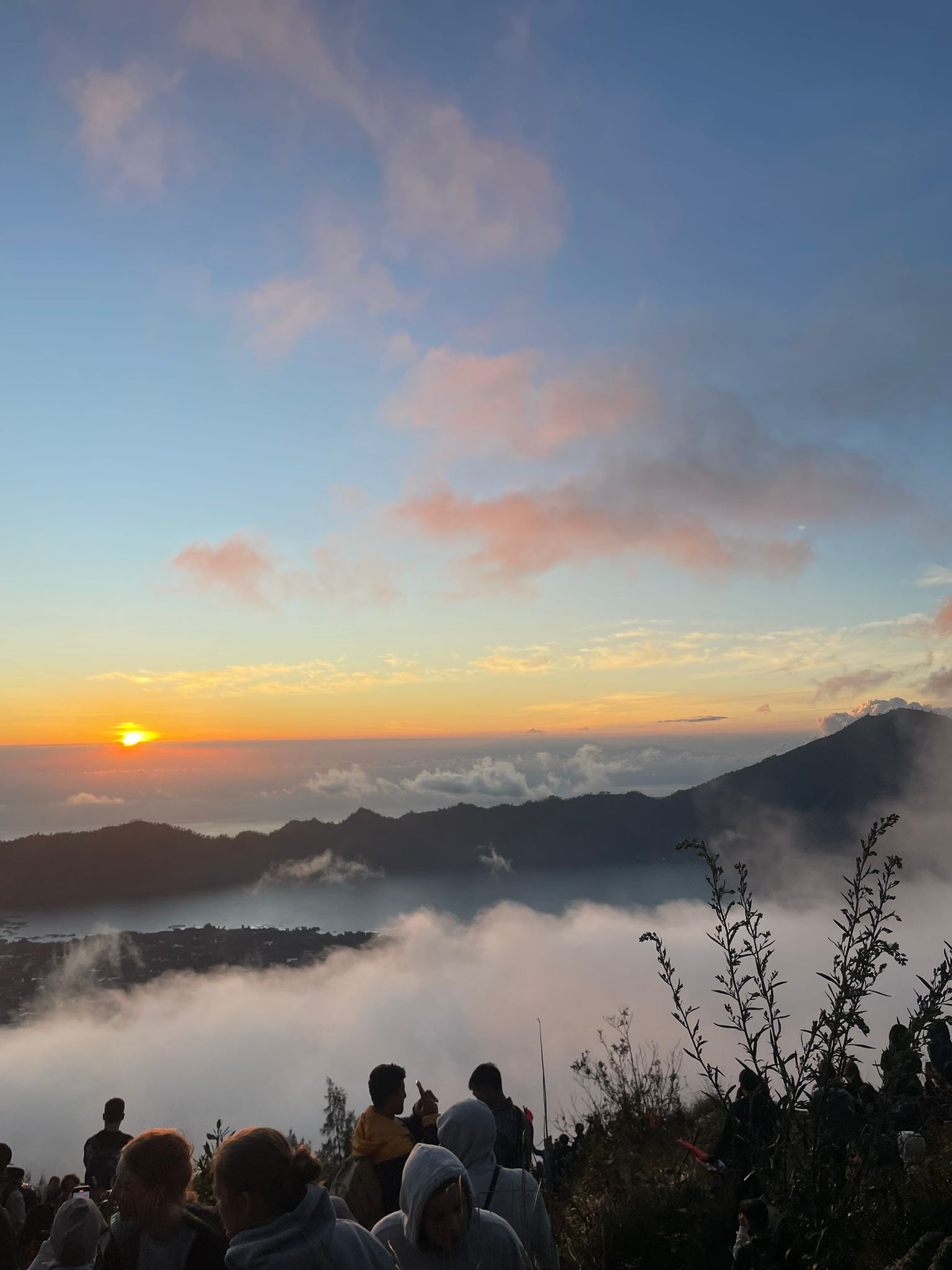The view from the top of Mount Batur