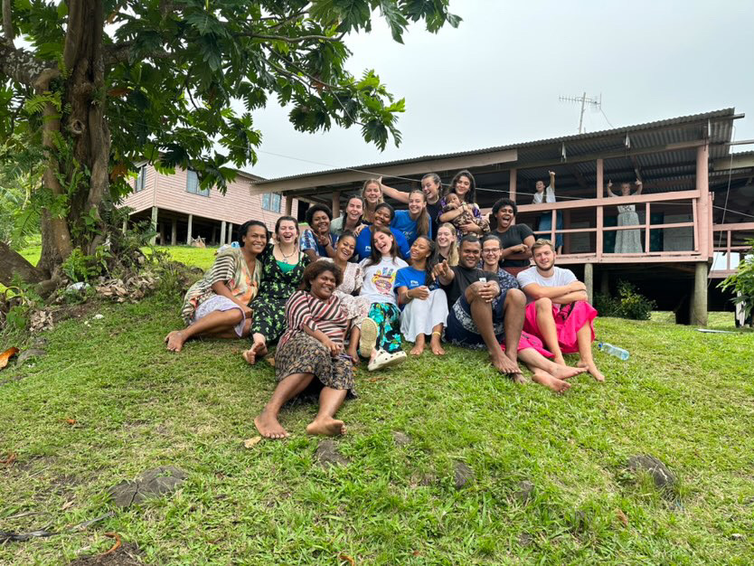 TP volunteers and Fijian youth before a morning workshop.
